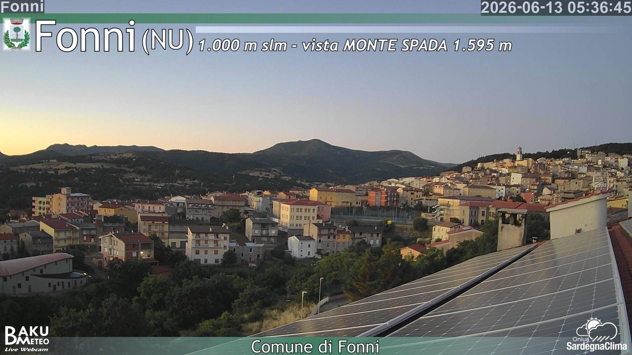 time-lapse frame, Fonni webcam