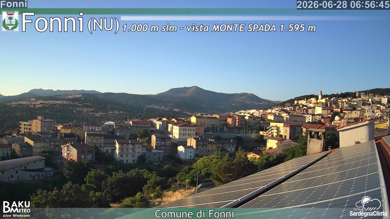 time-lapse frame, Fonni webcam