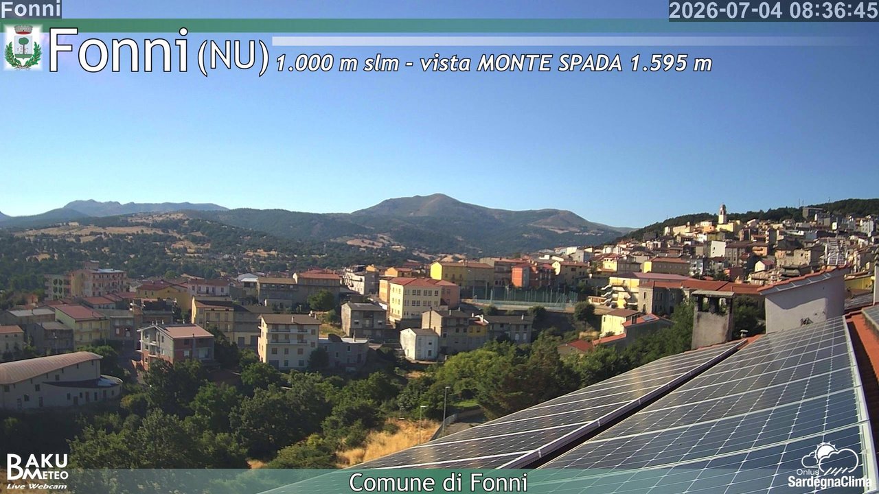 time-lapse frame, Fonni webcam