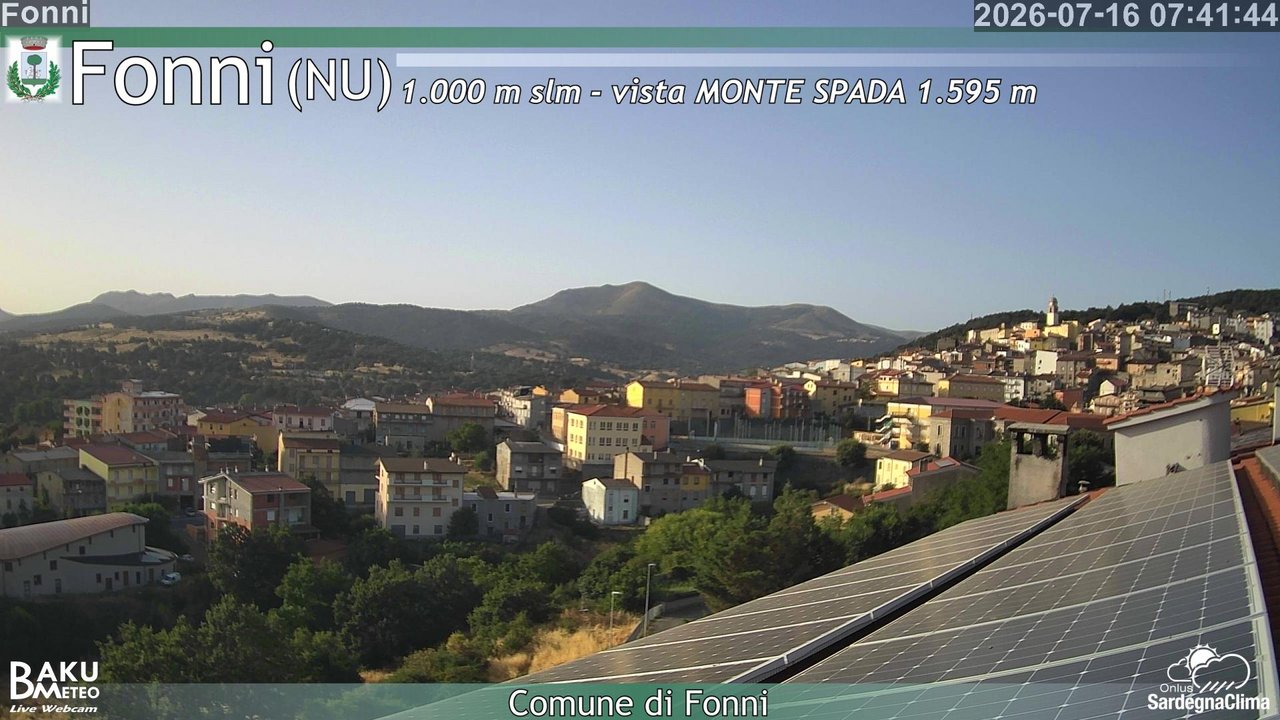 time-lapse frame, Fonni webcam
