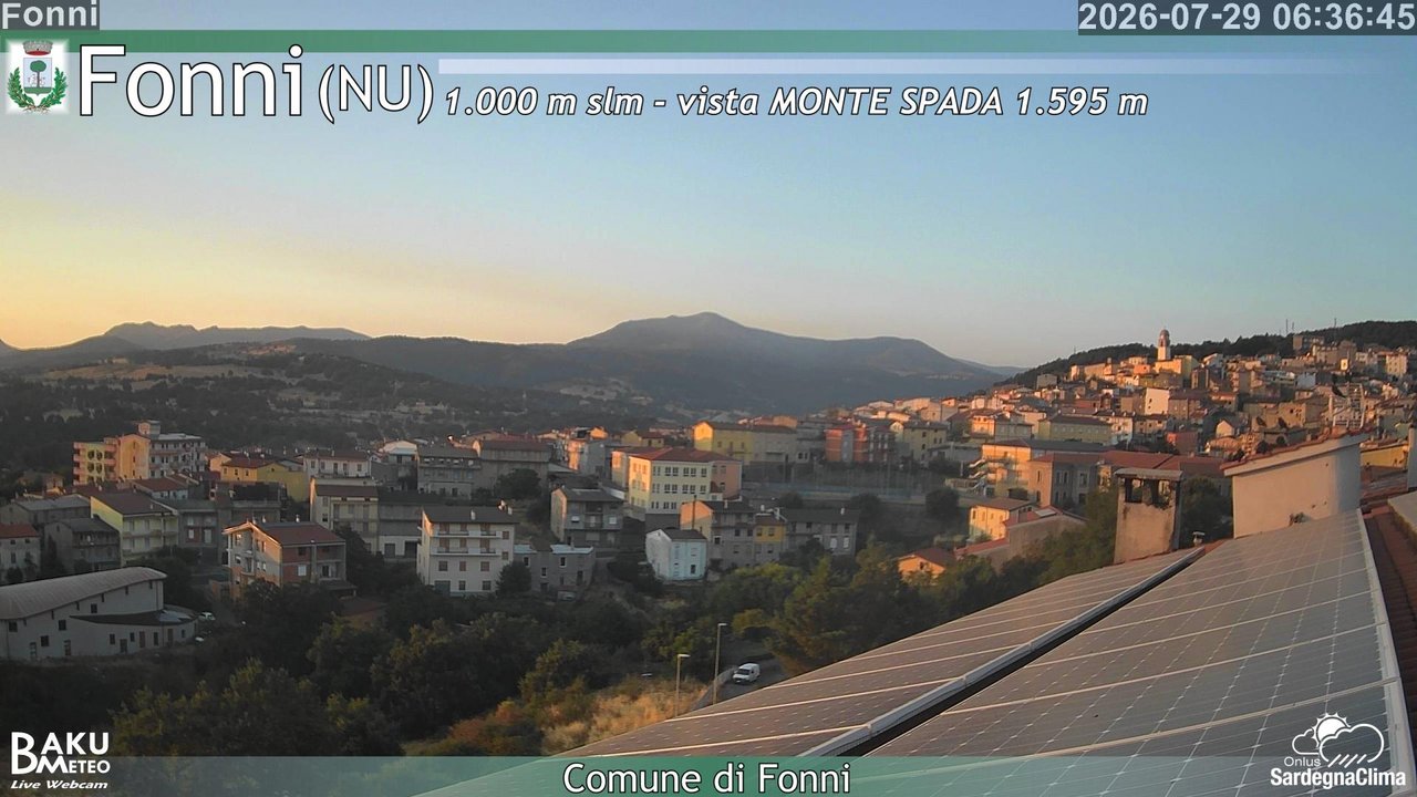 time-lapse frame, Fonni webcam
