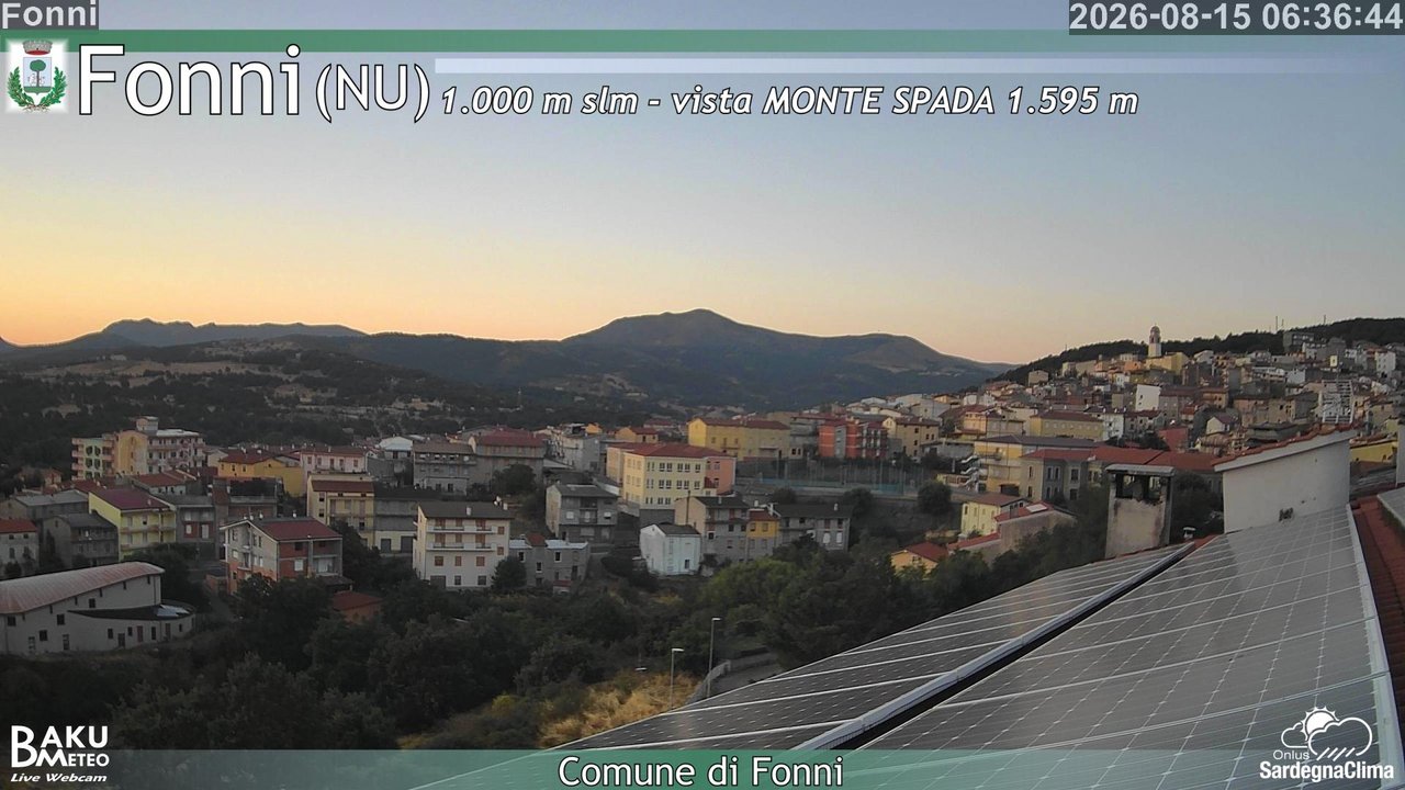 time-lapse frame, Fonni webcam