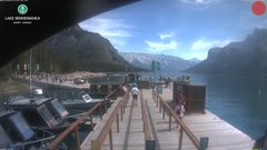 view from Lake Minnewanka on 2026-07-16