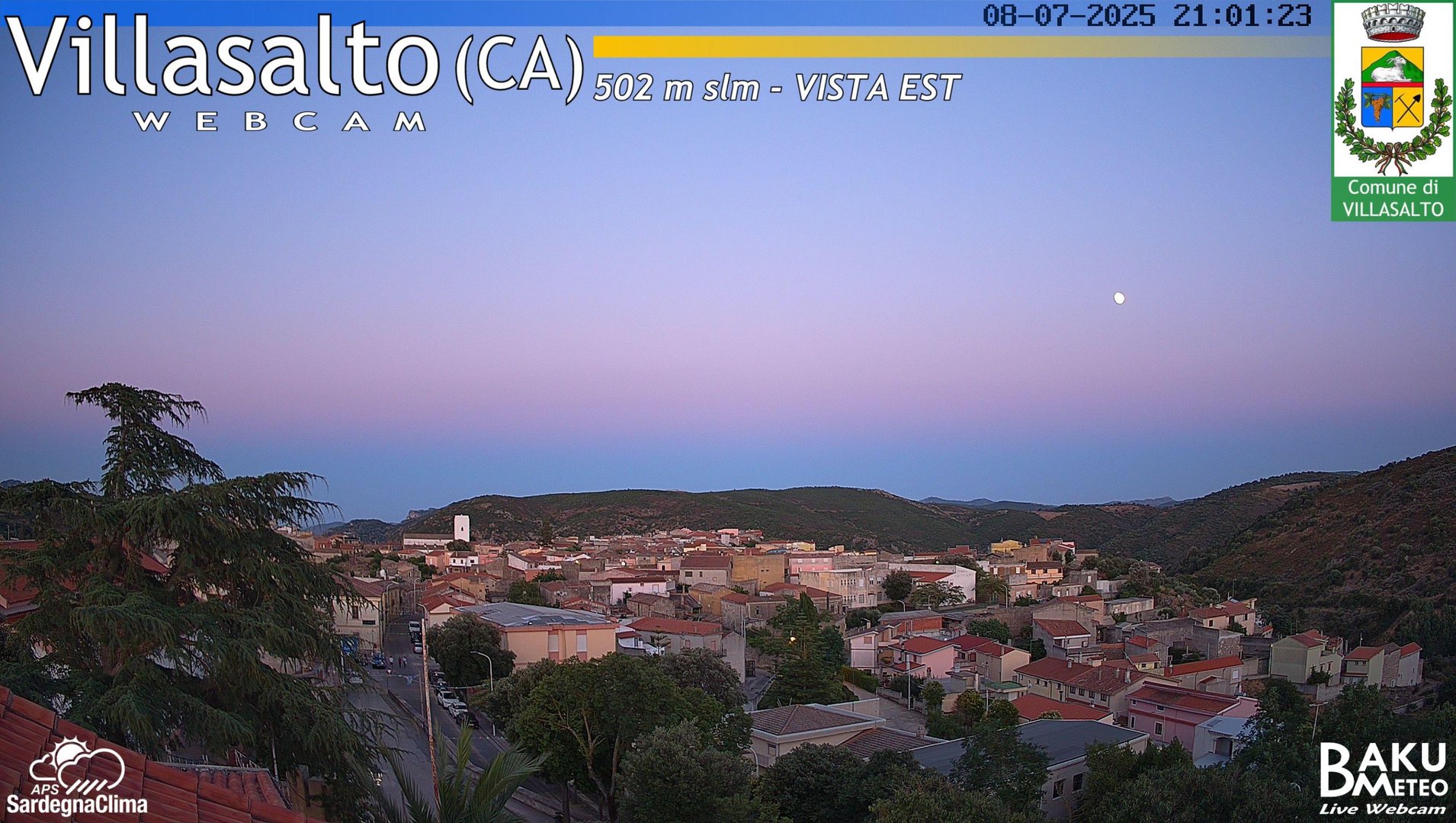 time-lapse frame, Villasalto Comune webcam