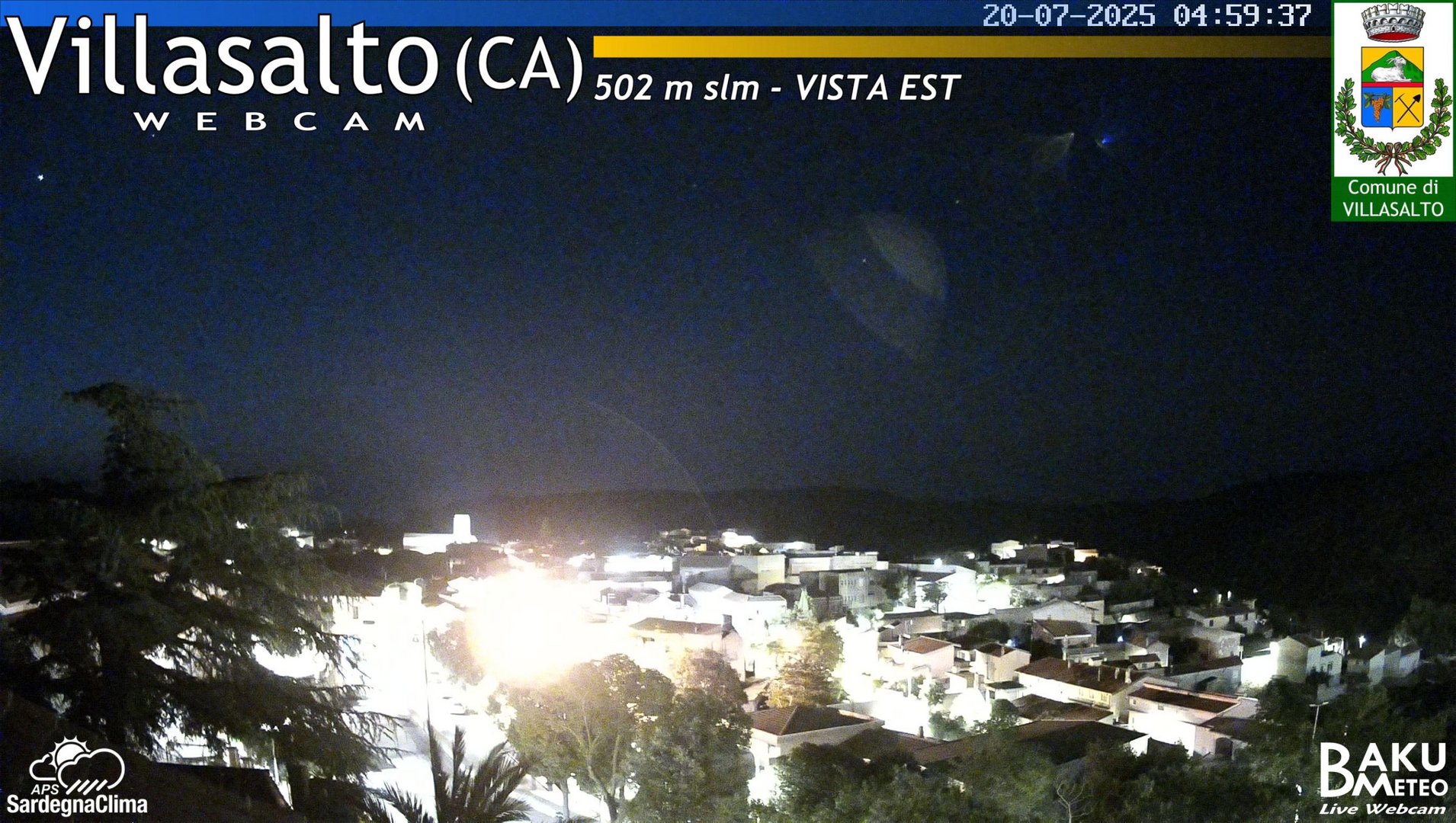 time-lapse frame, Villasalto Comune webcam