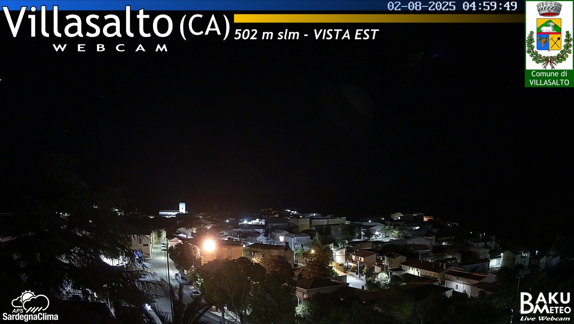 time-lapse frame, Villasalto Comune webcam