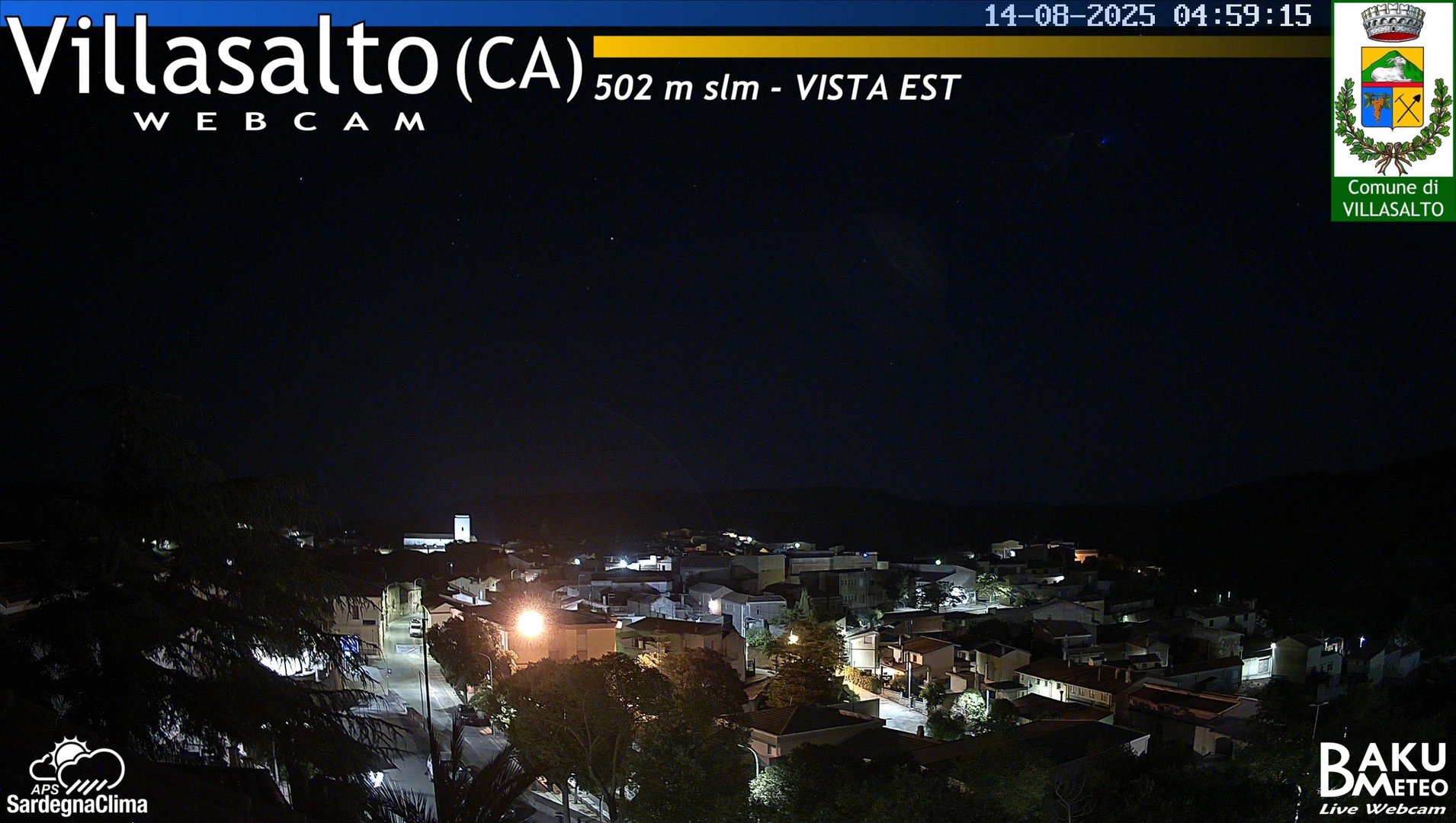 time-lapse frame, Villasalto Comune webcam