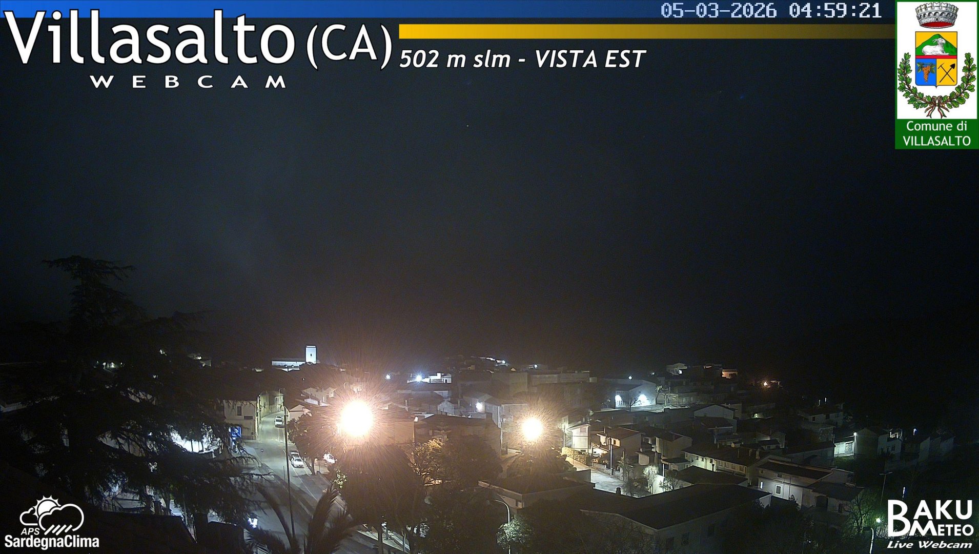 time-lapse frame, Villasalto Comune webcam