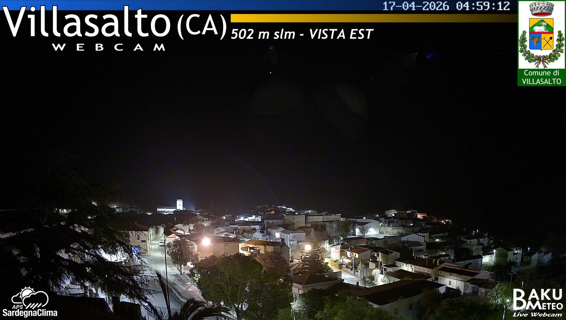time-lapse frame, Villasalto Comune webcam