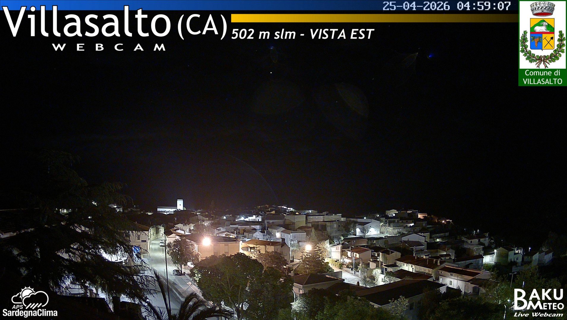time-lapse frame, Villasalto Comune webcam