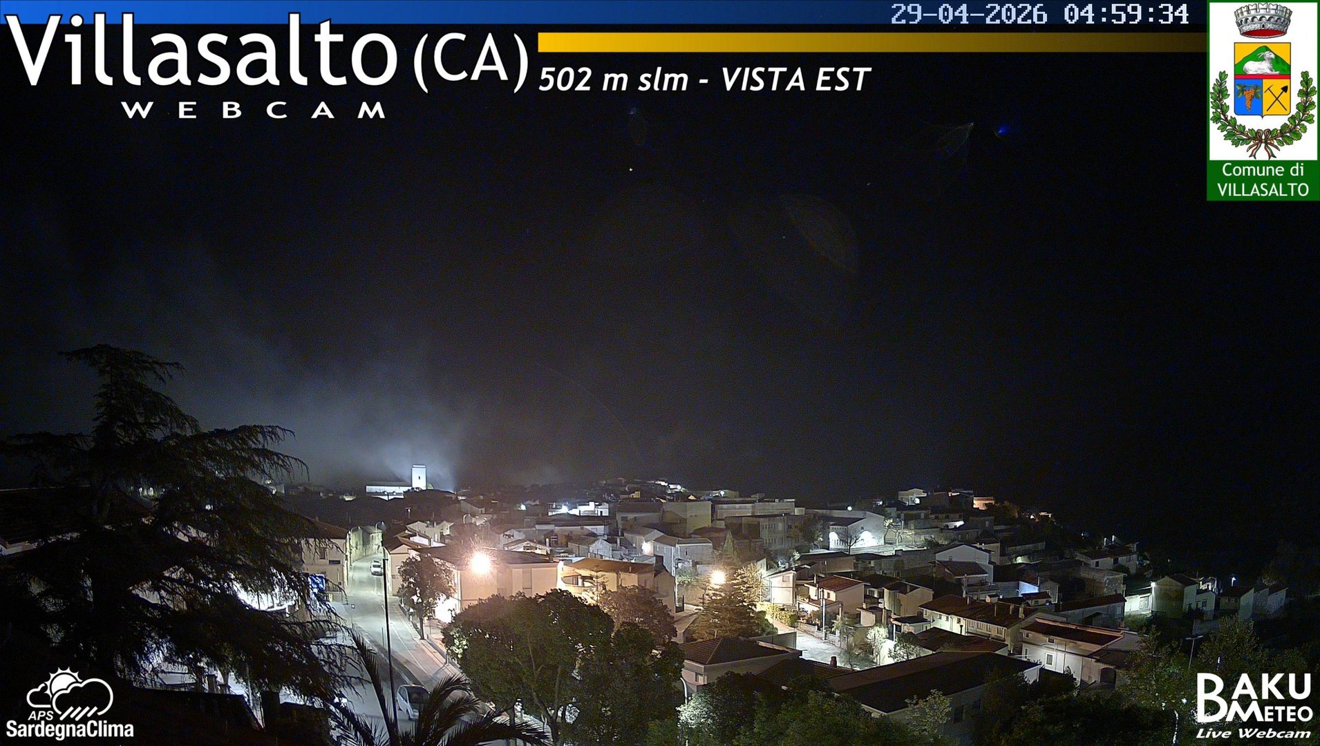 time-lapse frame, Villasalto Comune webcam