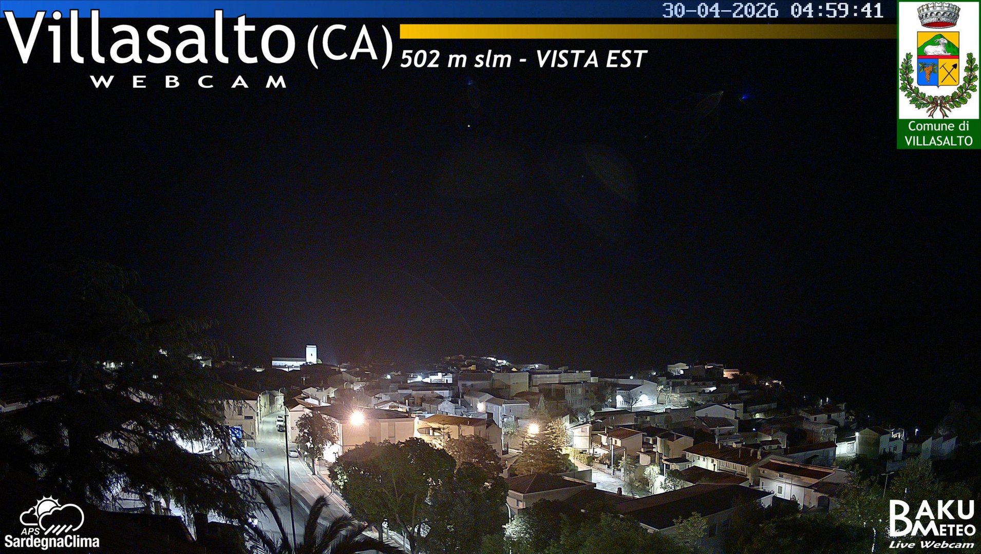 time-lapse frame, Villasalto Comune webcam