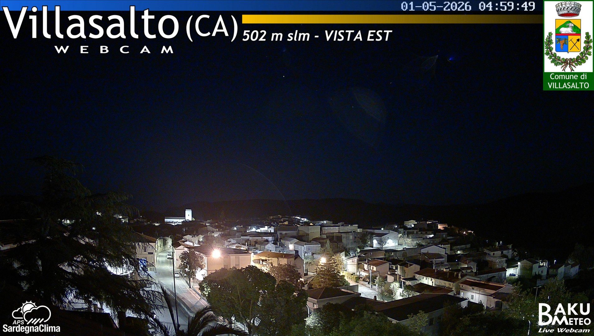 time-lapse frame, Villasalto Comune webcam