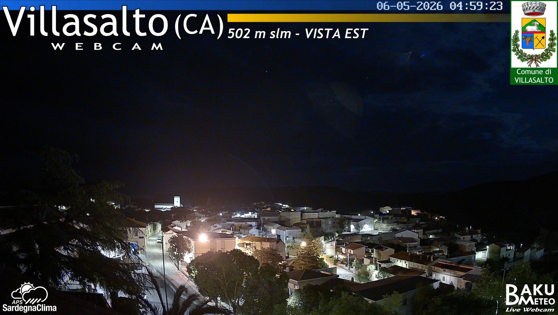 time-lapse frame, Villasalto Comune webcam