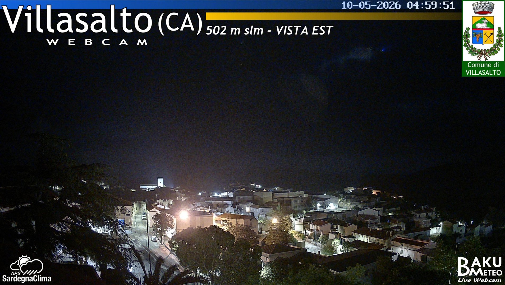 time-lapse frame, Villasalto Comune webcam