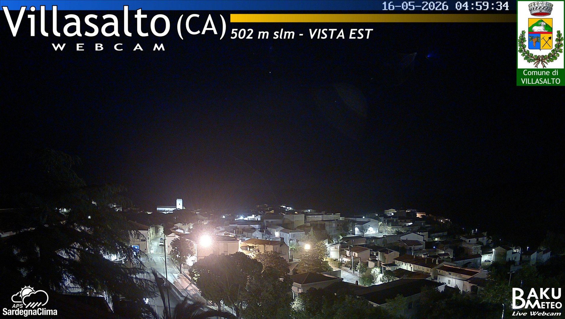 time-lapse frame, Villasalto Comune webcam