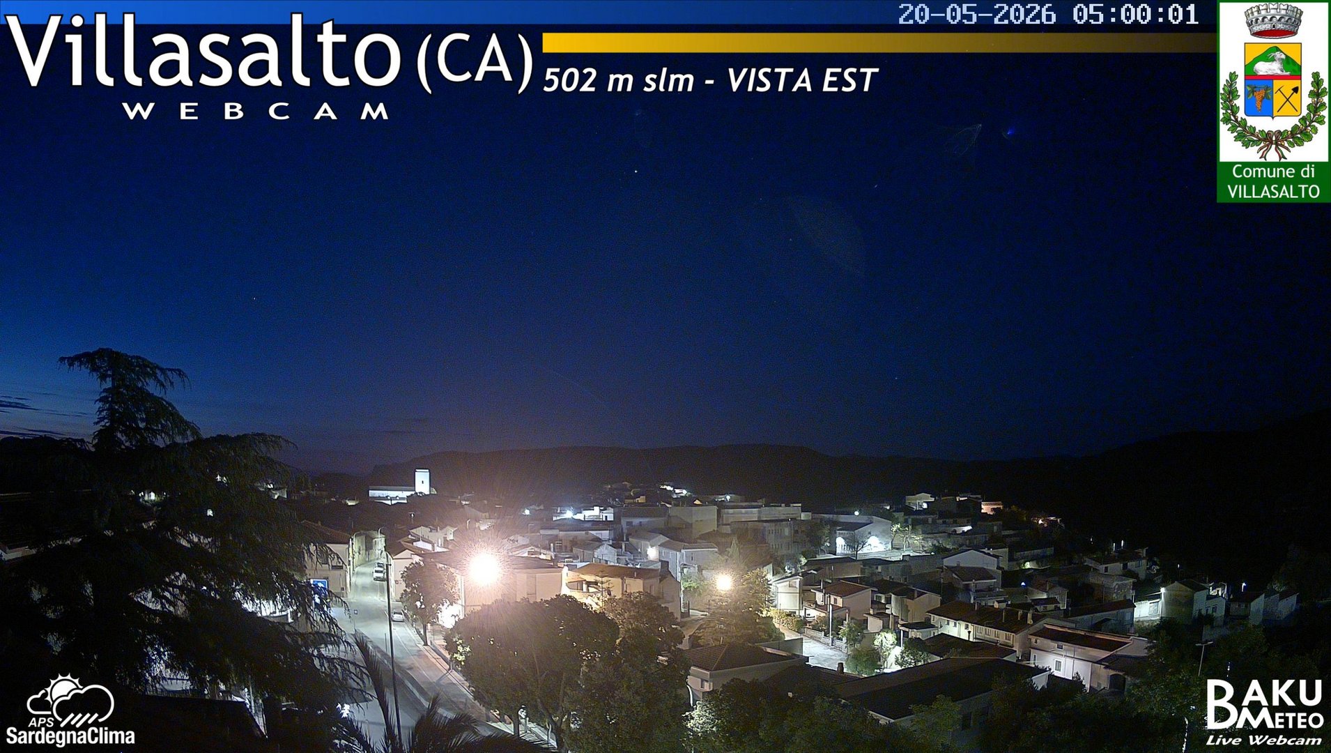 time-lapse frame, Villasalto Comune webcam