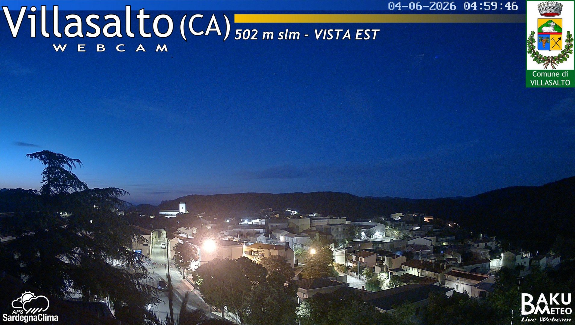 time-lapse frame, Villasalto Comune webcam