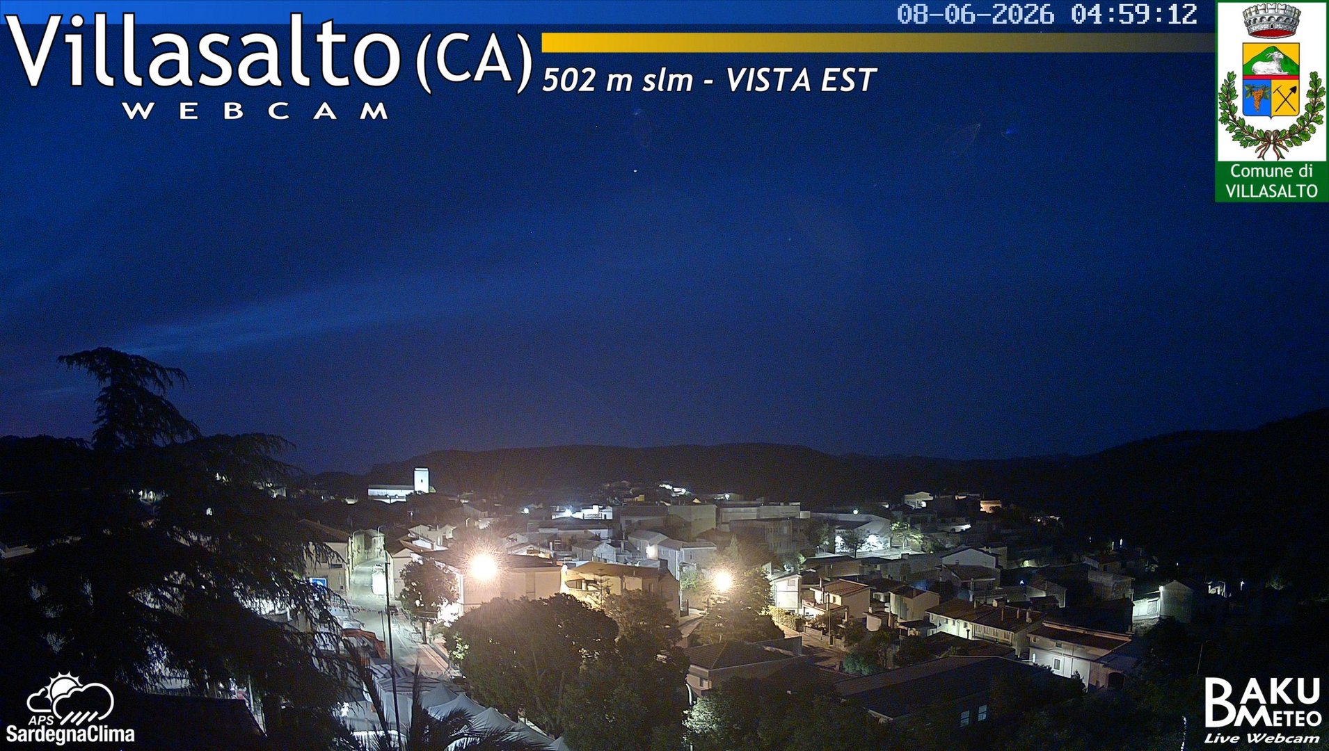 time-lapse frame, Villasalto Comune webcam