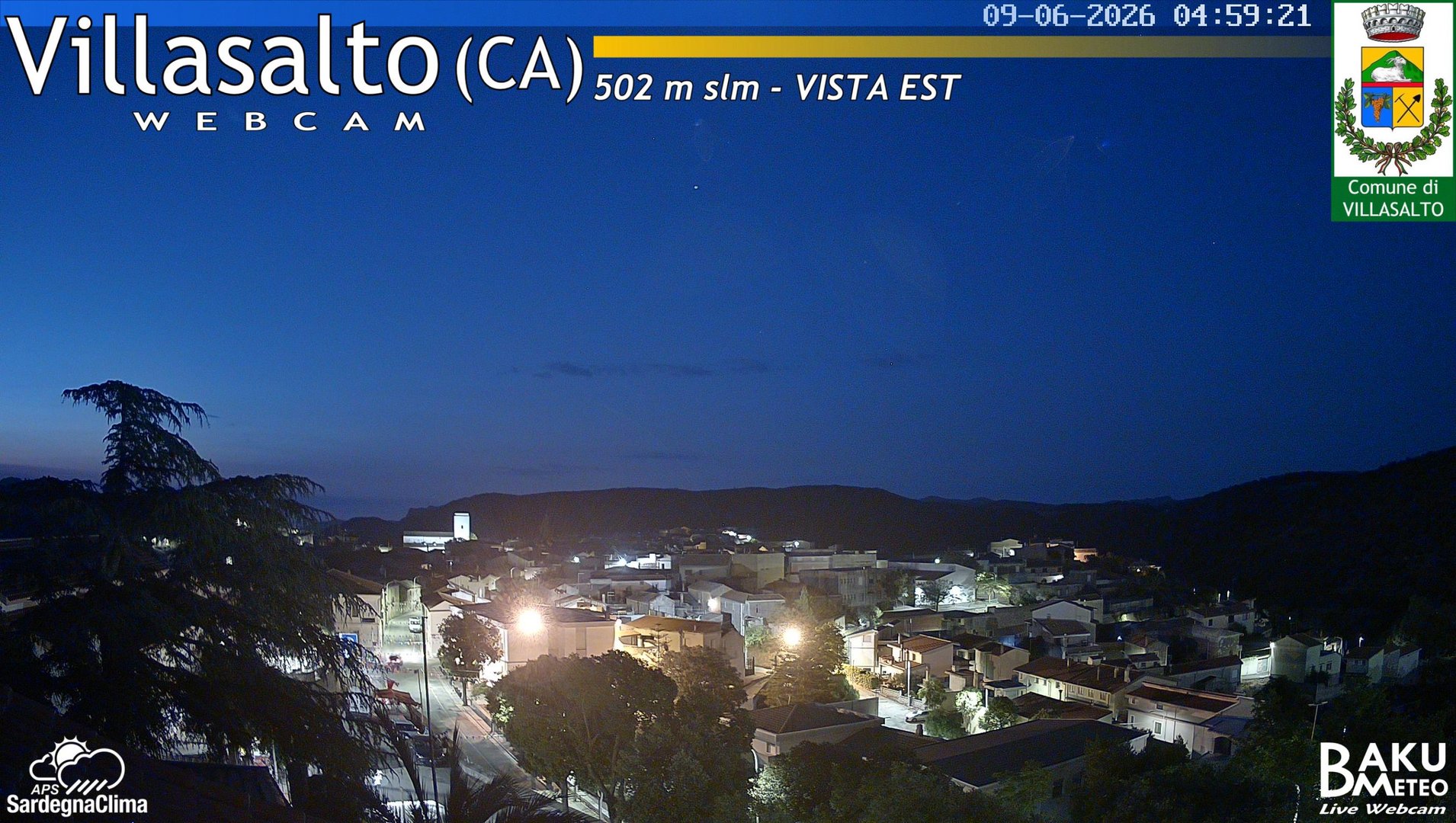 time-lapse frame, Villasalto Comune webcam