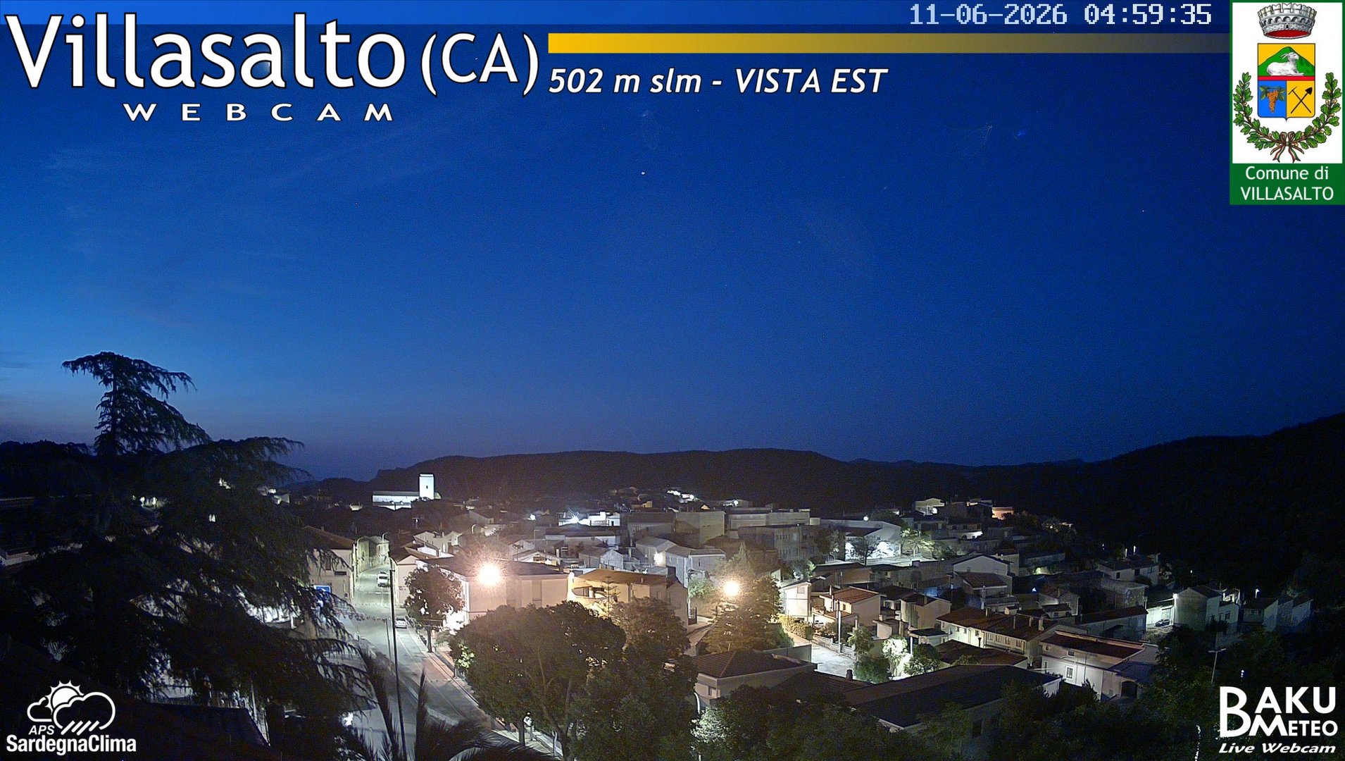 time-lapse frame, Villasalto Comune webcam