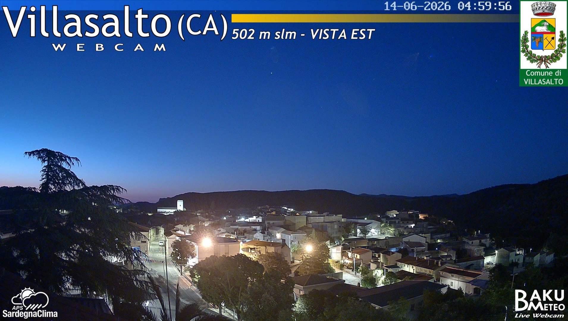 time-lapse frame, Villasalto Comune webcam