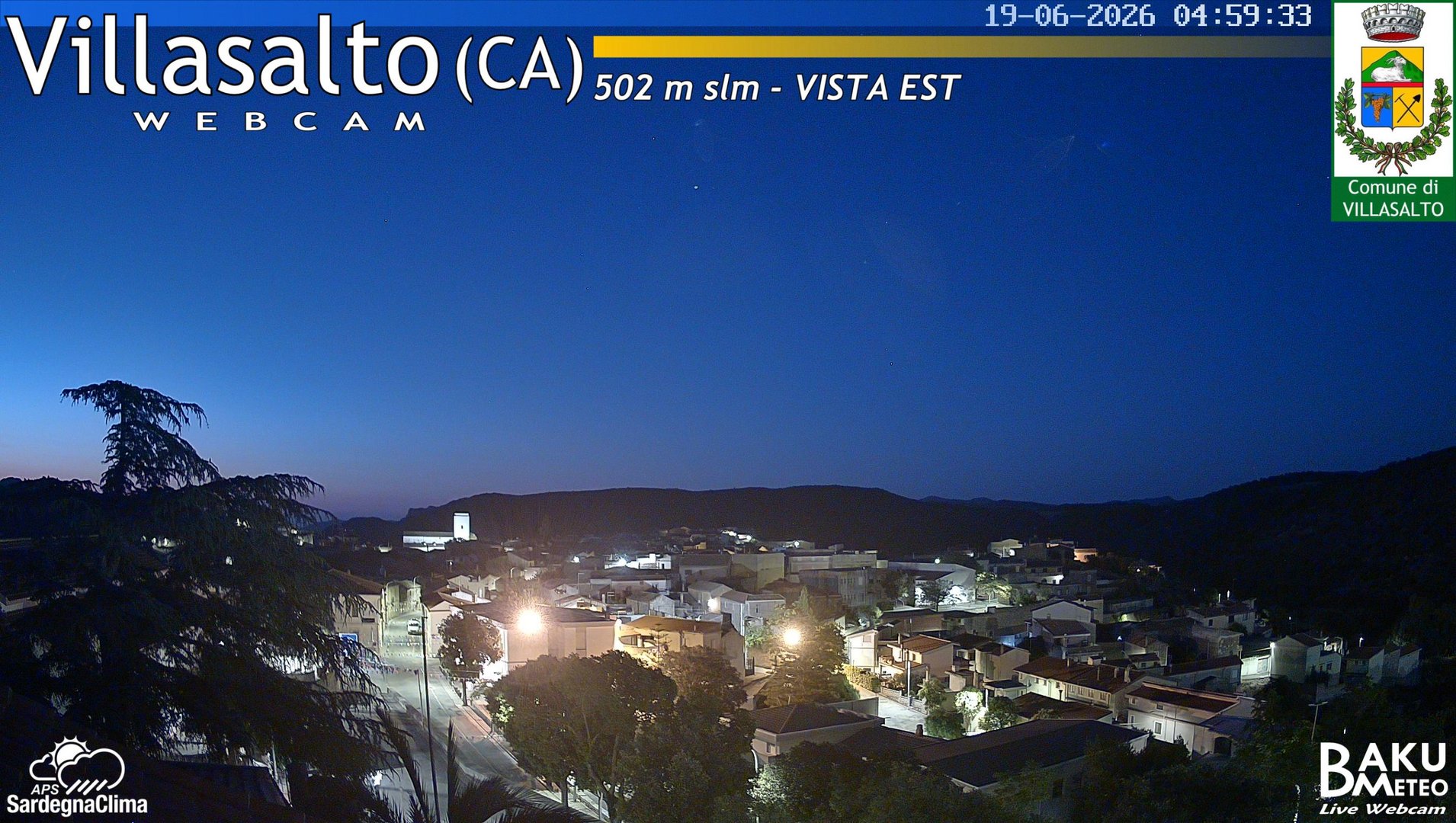 time-lapse frame, Villasalto Comune webcam