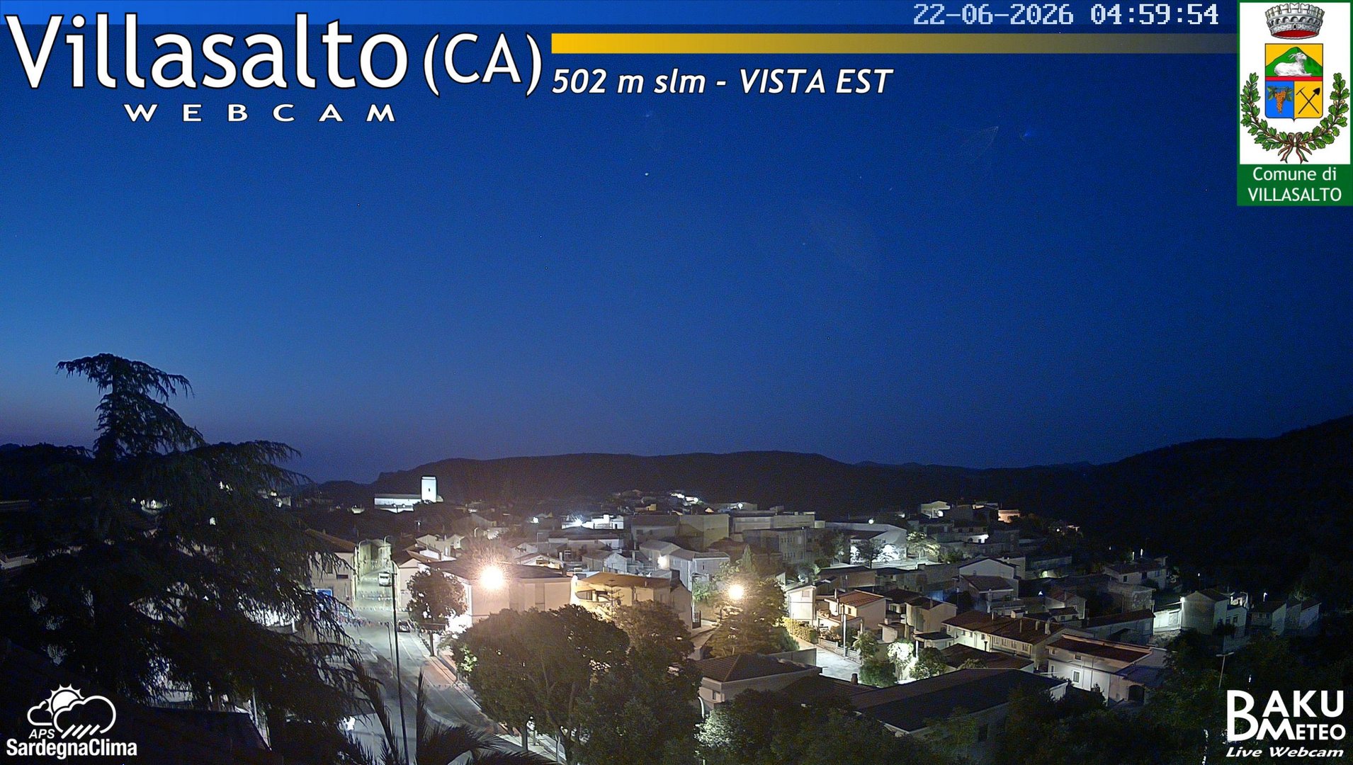 time-lapse frame, Villasalto Comune webcam