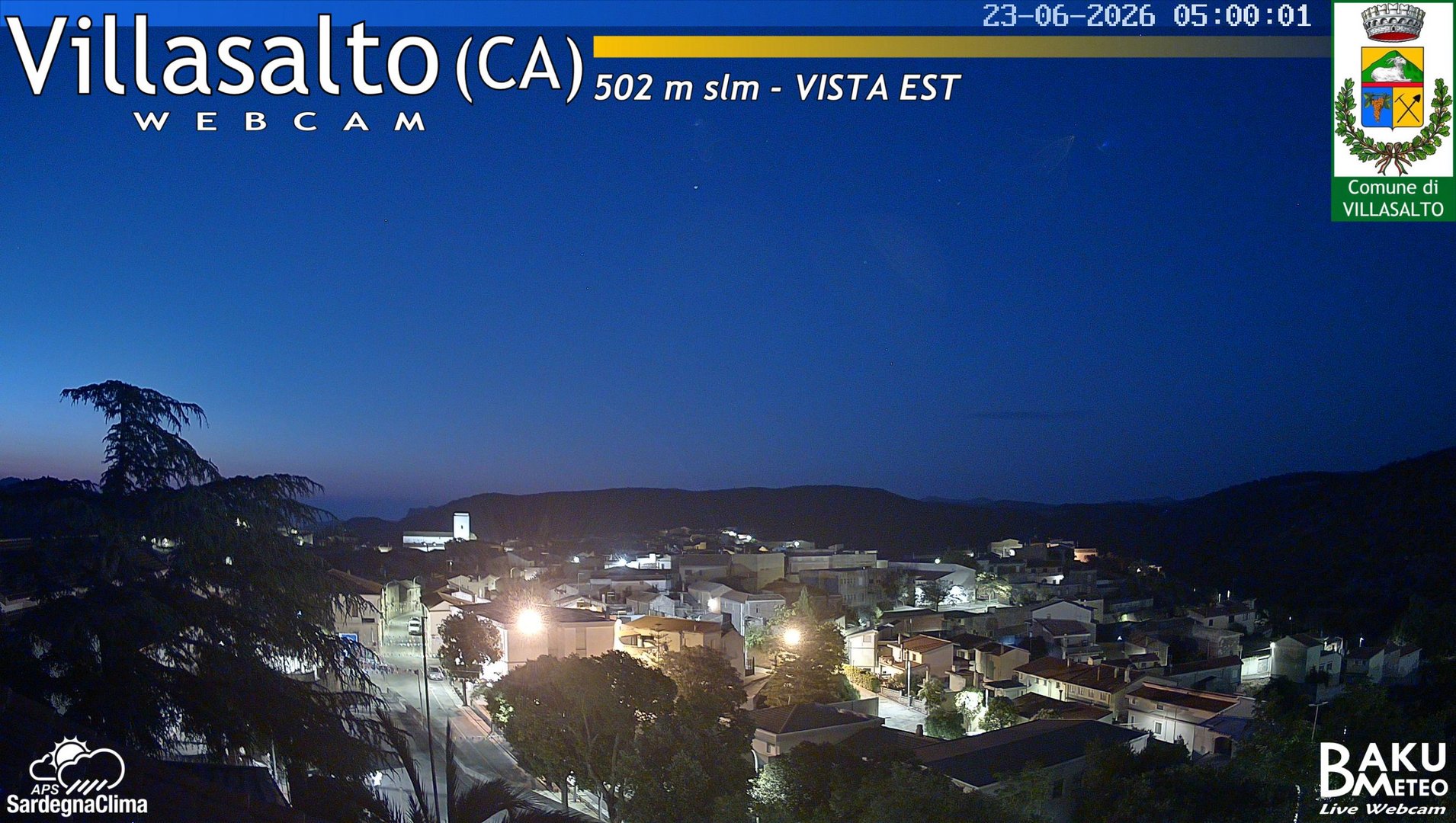 time-lapse frame, Villasalto Comune webcam