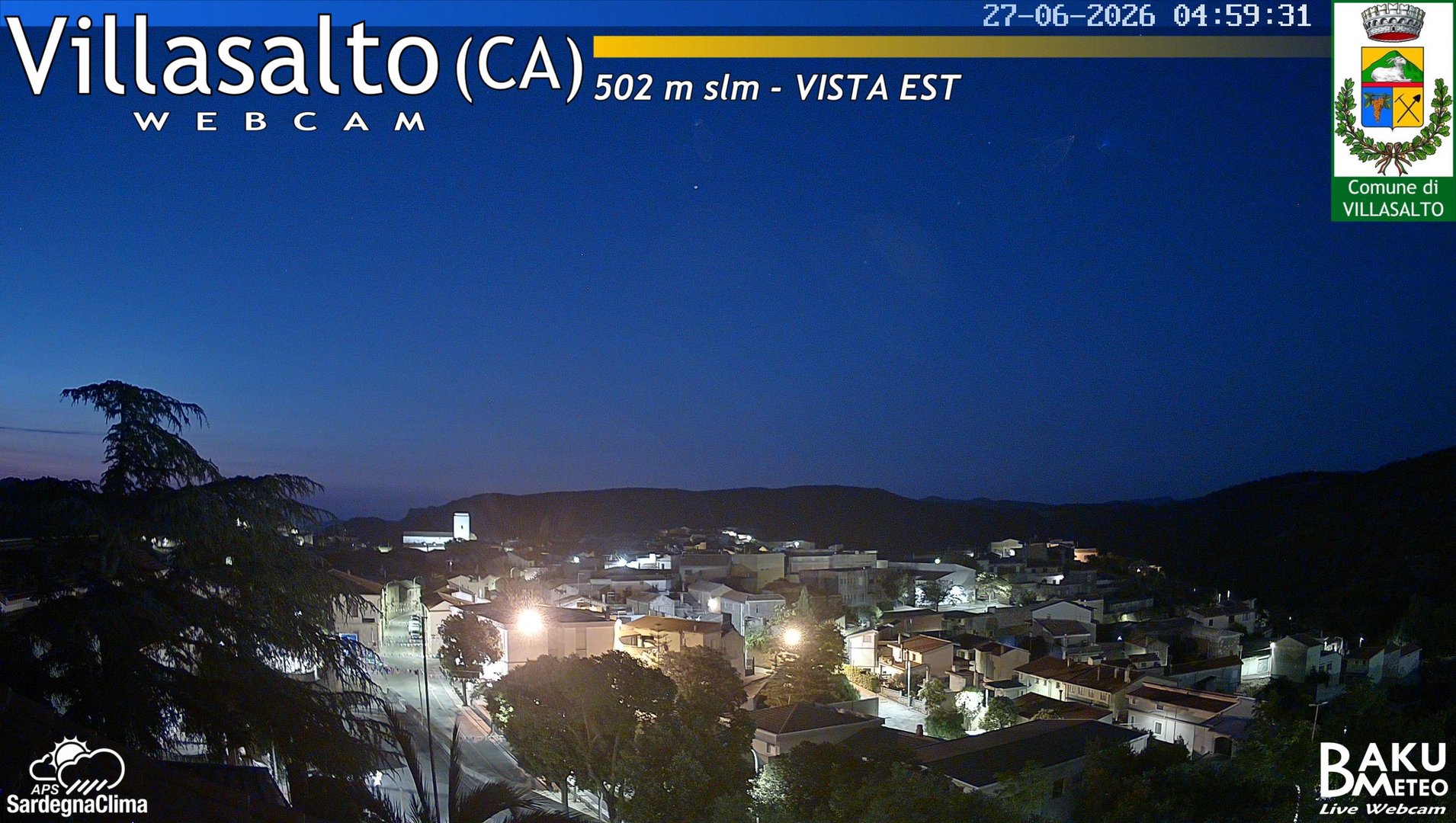 time-lapse frame, Villasalto Comune webcam
