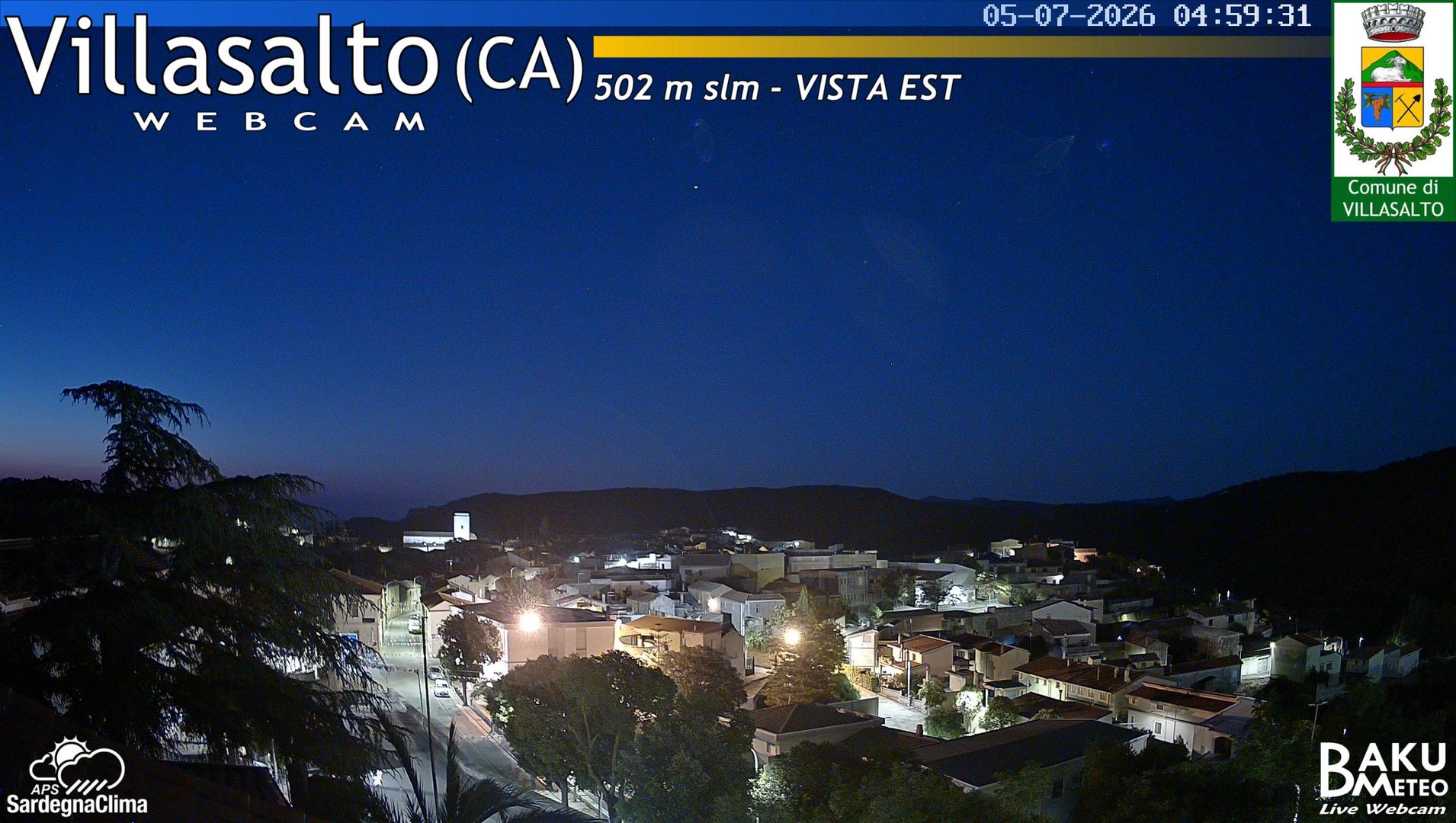 time-lapse frame, Villasalto Comune webcam
