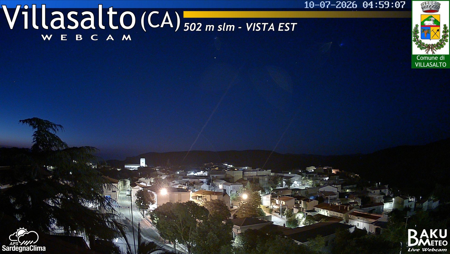 time-lapse frame, Villasalto Comune webcam