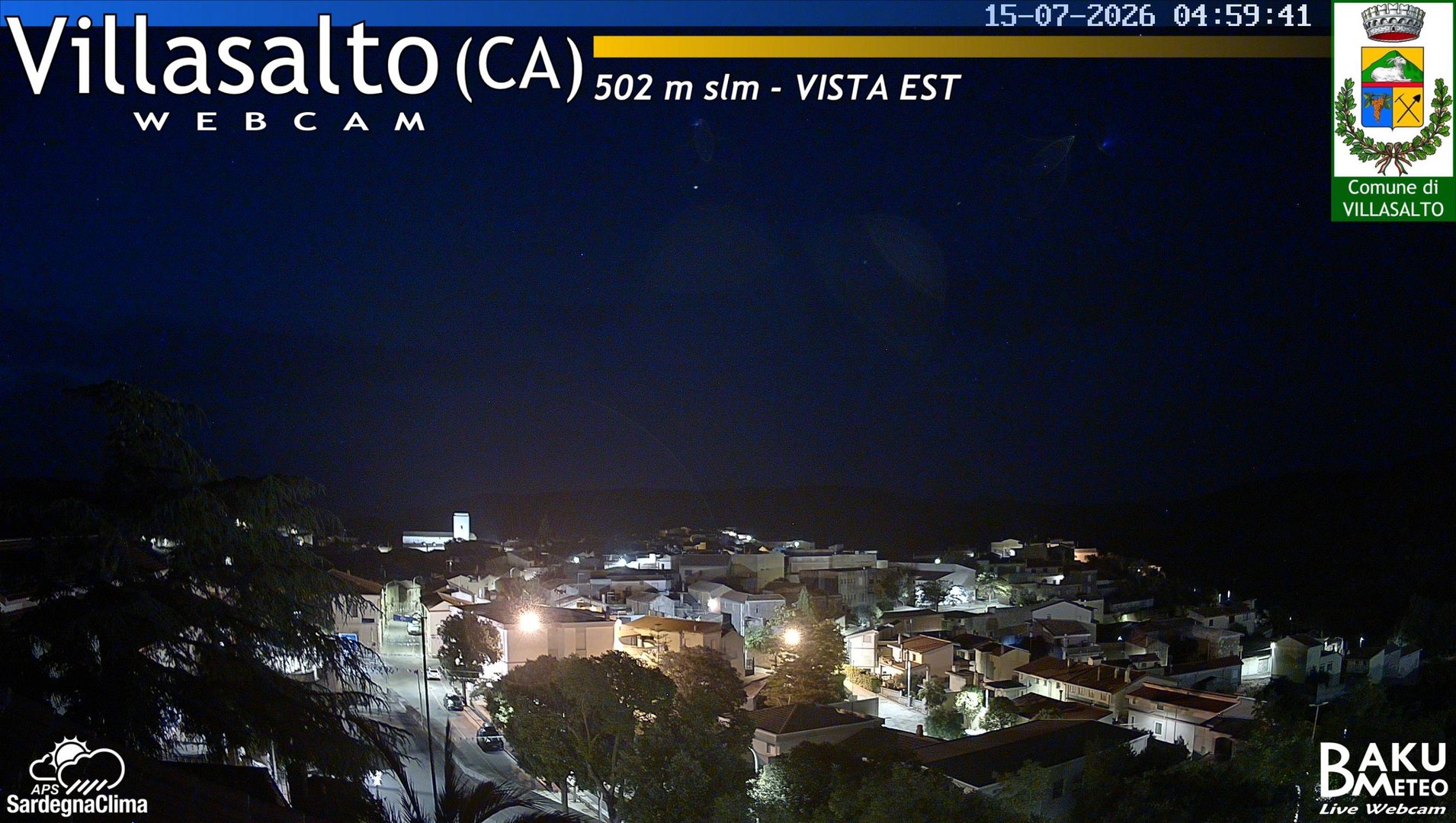 time-lapse frame, Villasalto Comune webcam