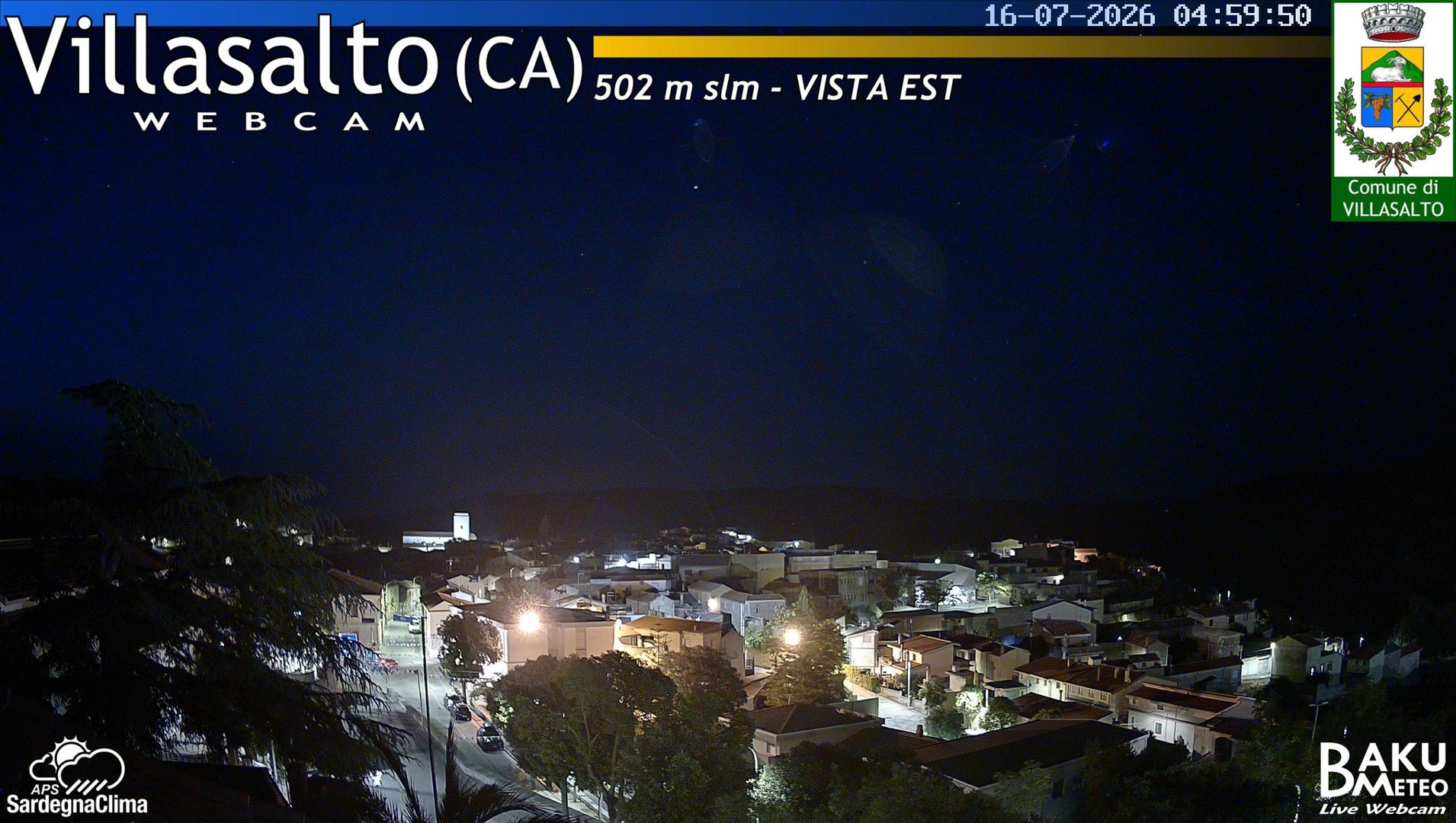 time-lapse frame, Villasalto Comune webcam