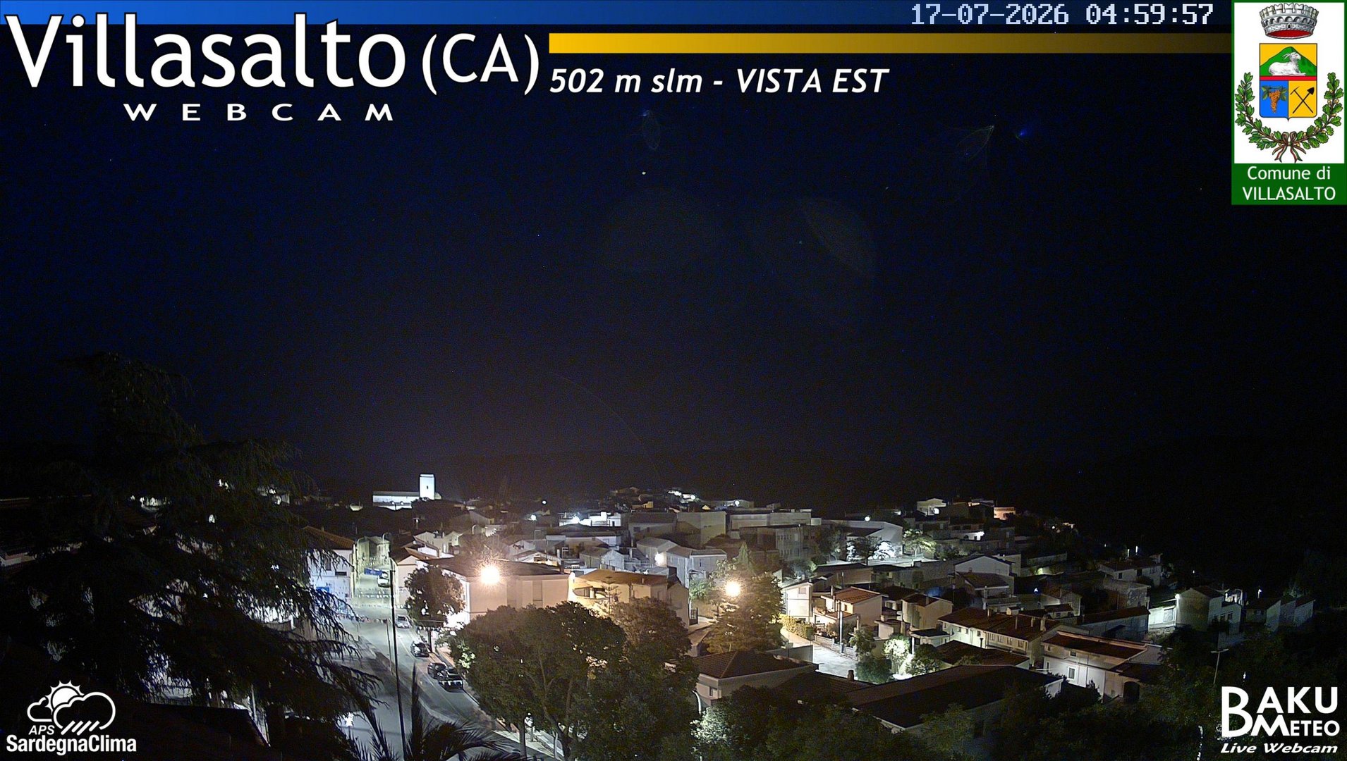 time-lapse frame, Villasalto Comune webcam