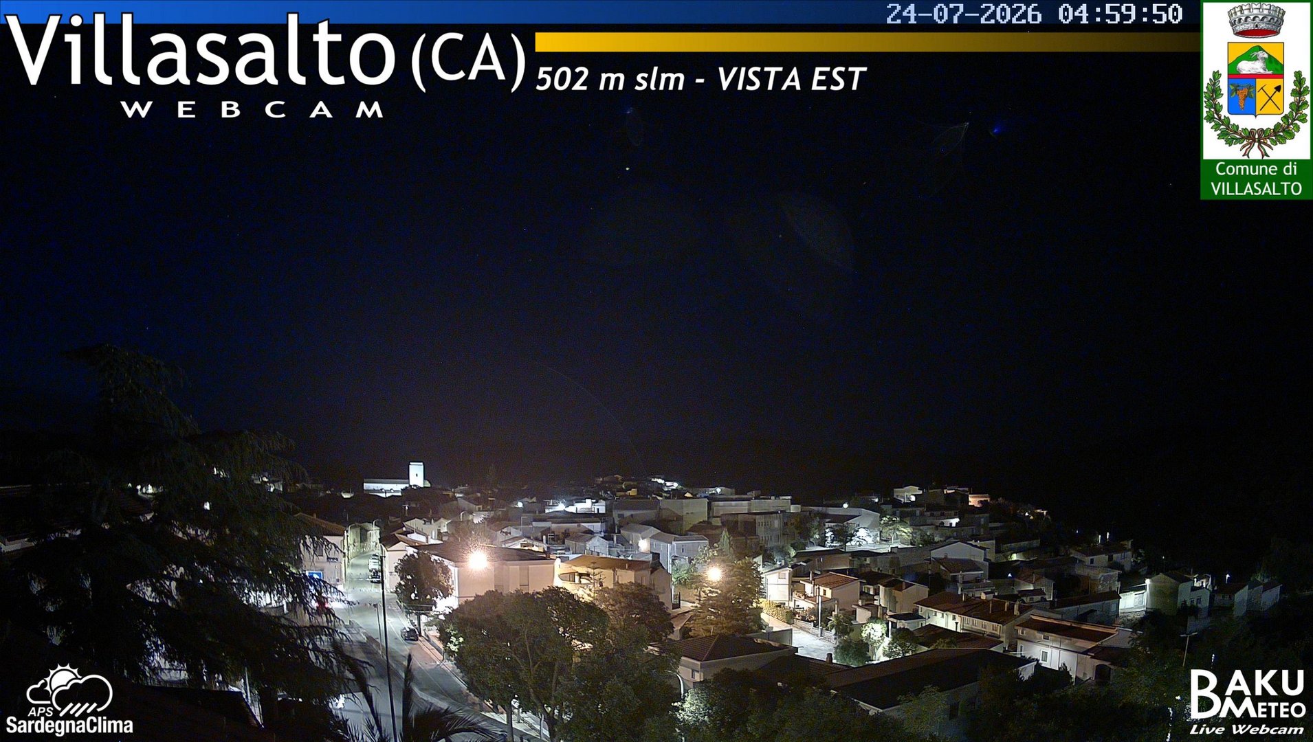 time-lapse frame, Villasalto Comune webcam