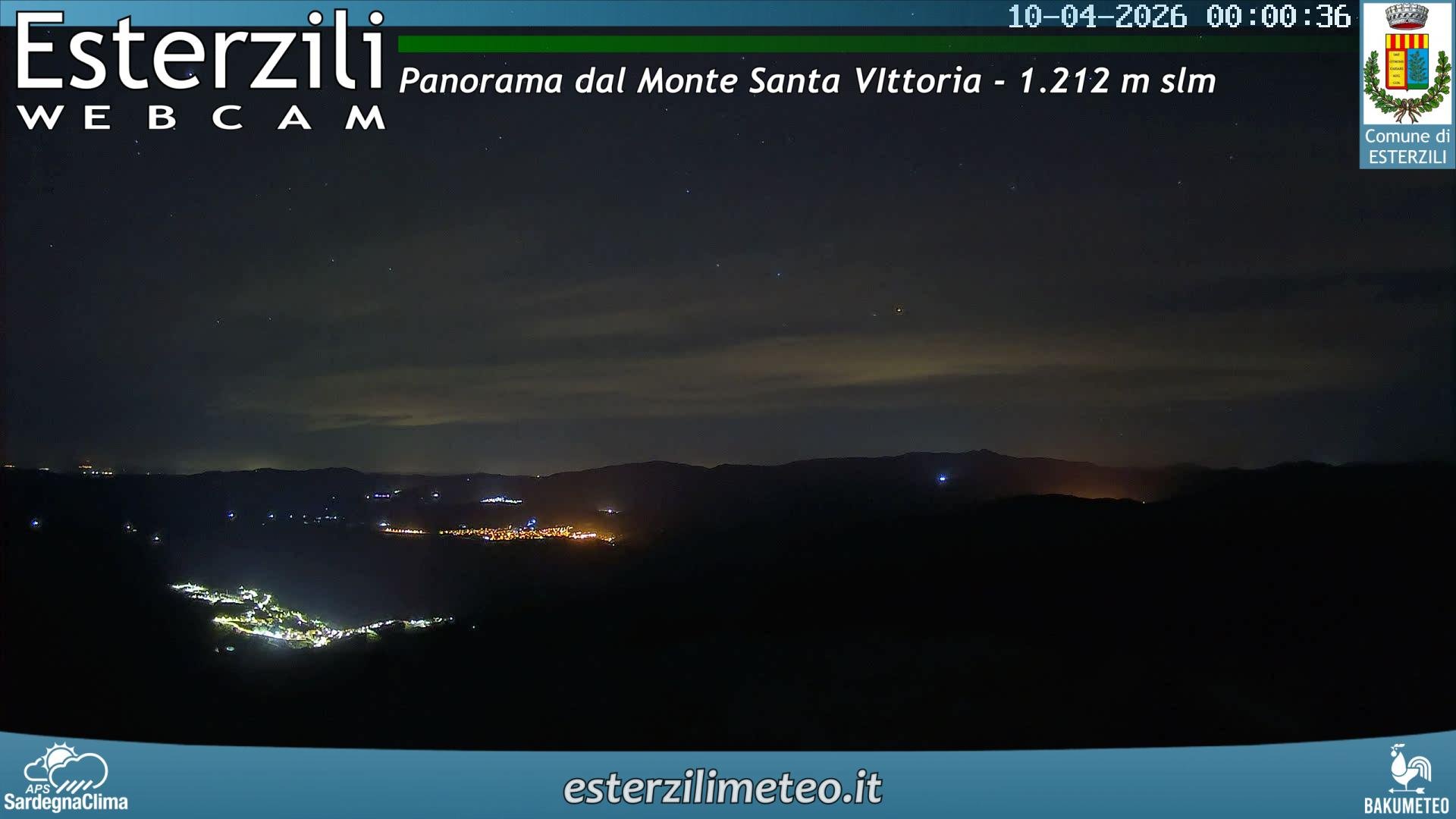 time-lapse frame, Monte Santa Vittoria webcam