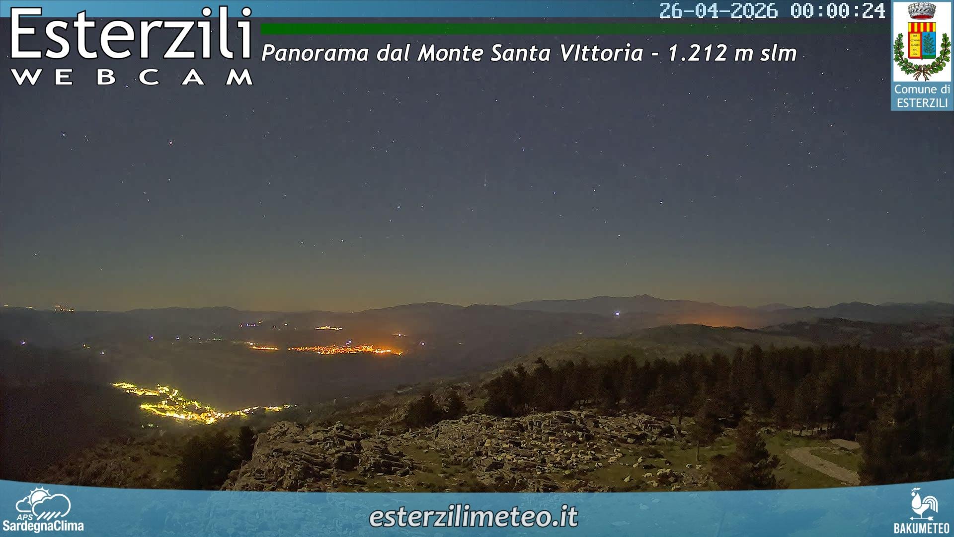 time-lapse frame, Monte Santa Vittoria webcam