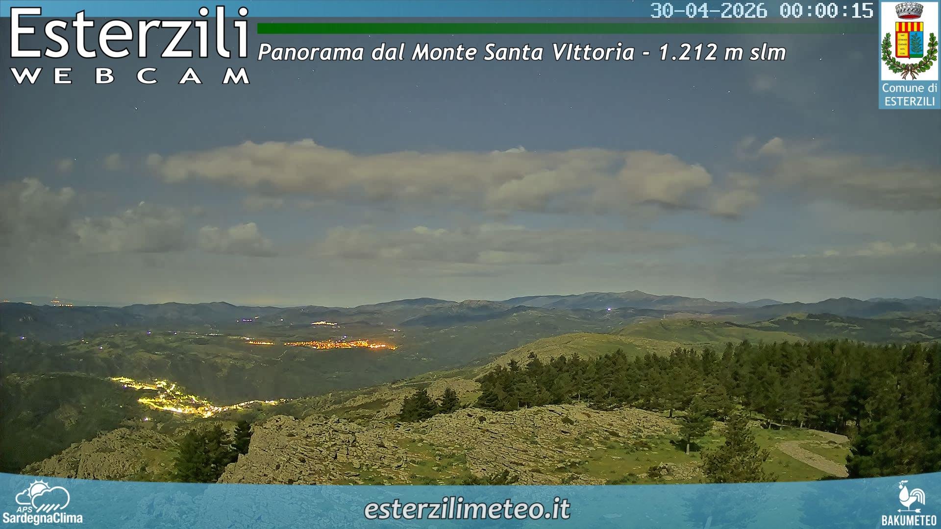 time-lapse frame, Monte Santa Vittoria webcam