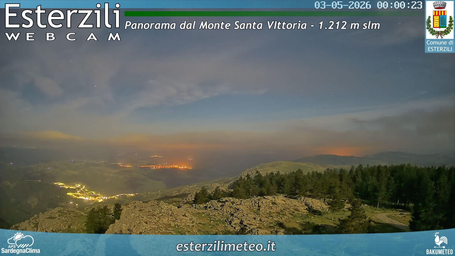 time-lapse frame, Monte Santa Vittoria webcam