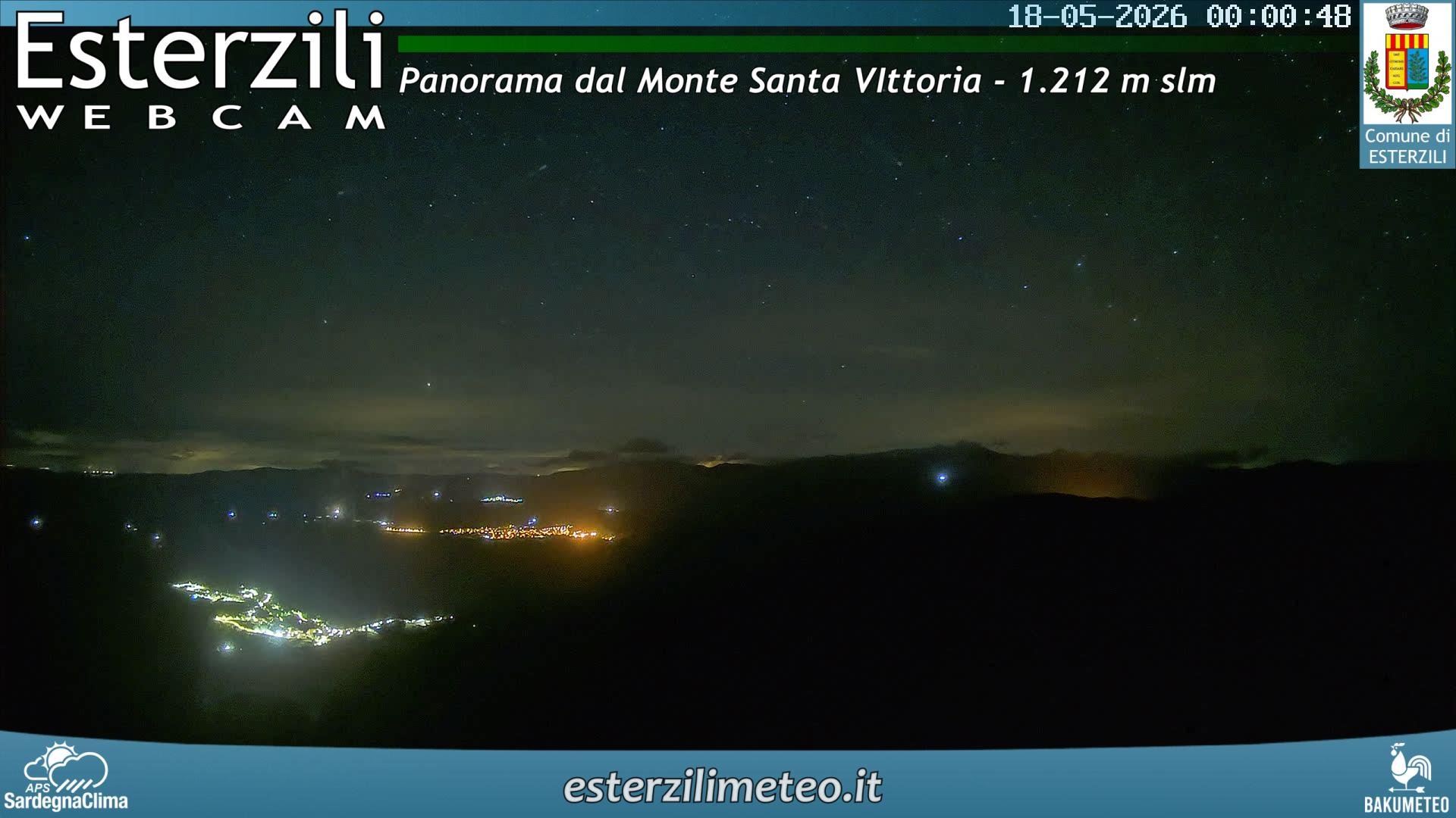time-lapse frame, Monte Santa Vittoria webcam