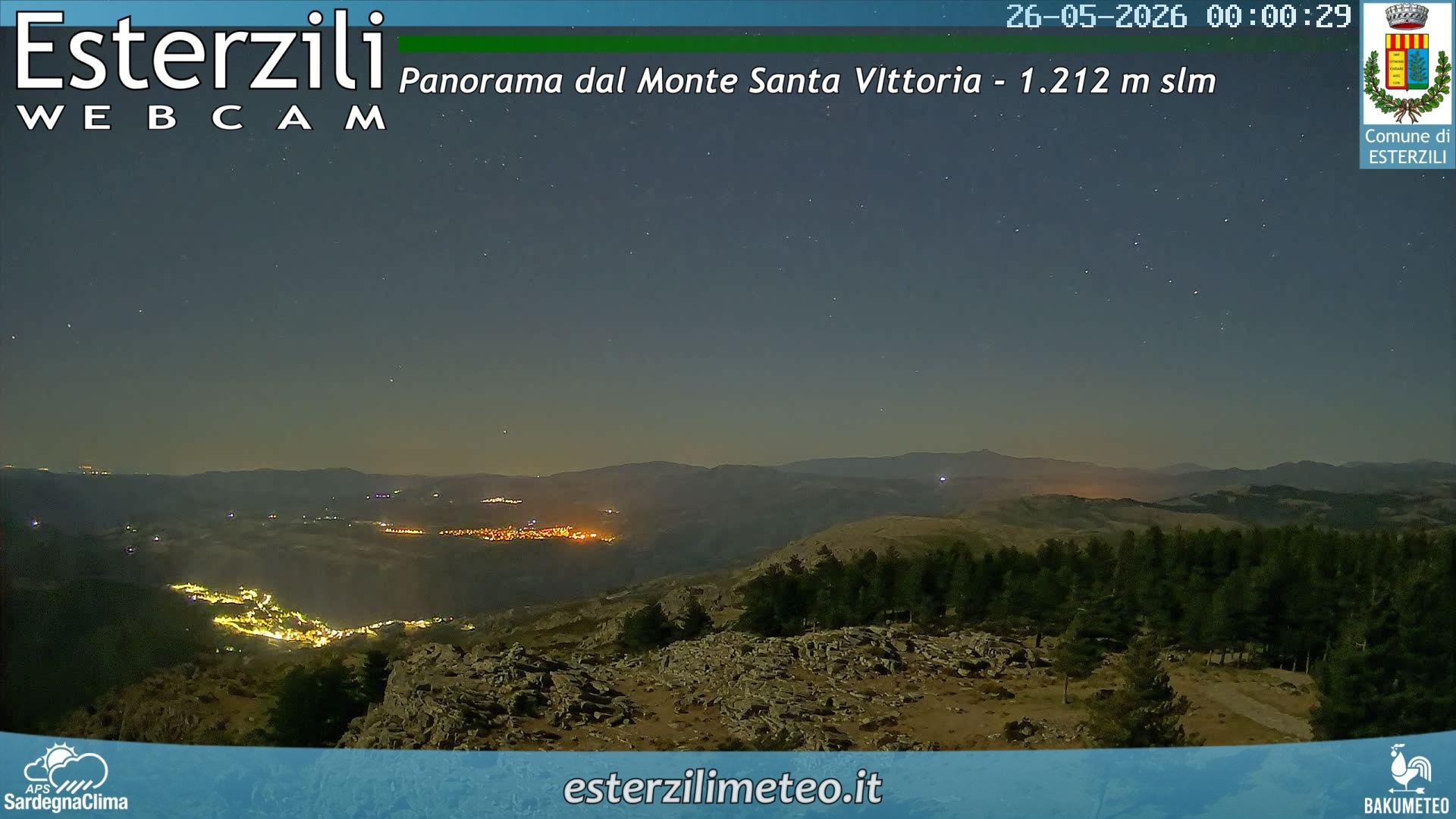 time-lapse frame, Monte Santa Vittoria webcam