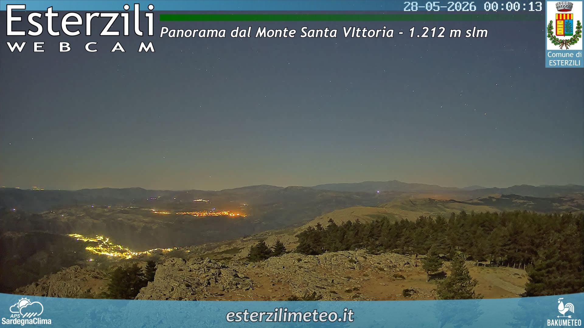 time-lapse frame, Monte Santa Vittoria webcam
