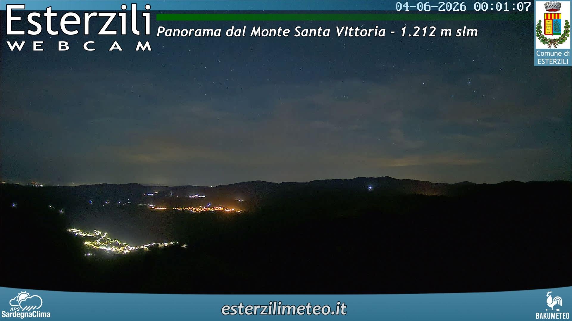 time-lapse frame, Monte Santa Vittoria webcam