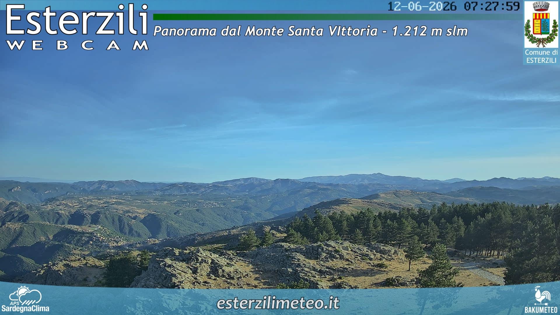 time-lapse frame, Monte Santa Vittoria webcam