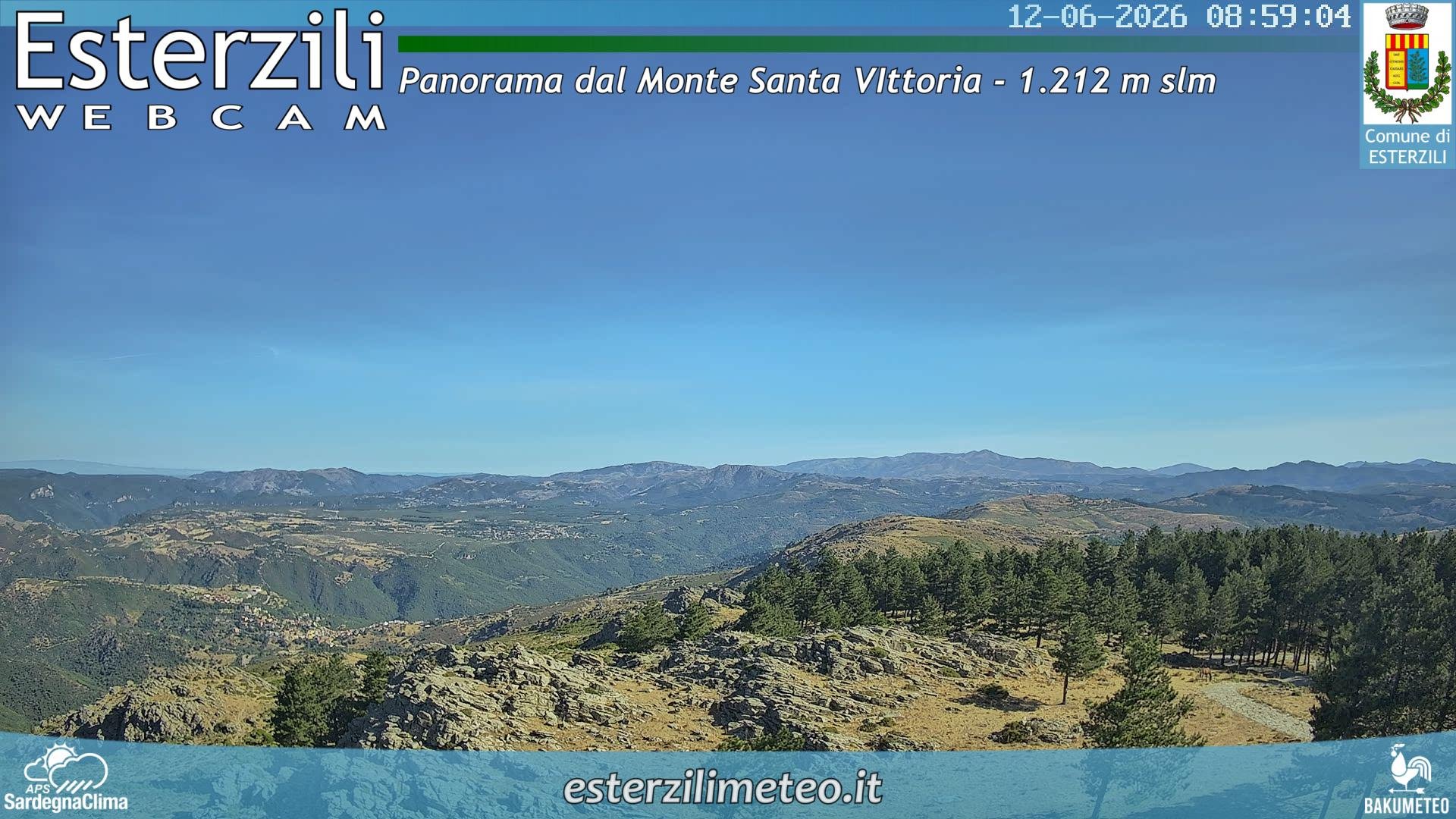 time-lapse frame, Monte Santa Vittoria webcam
