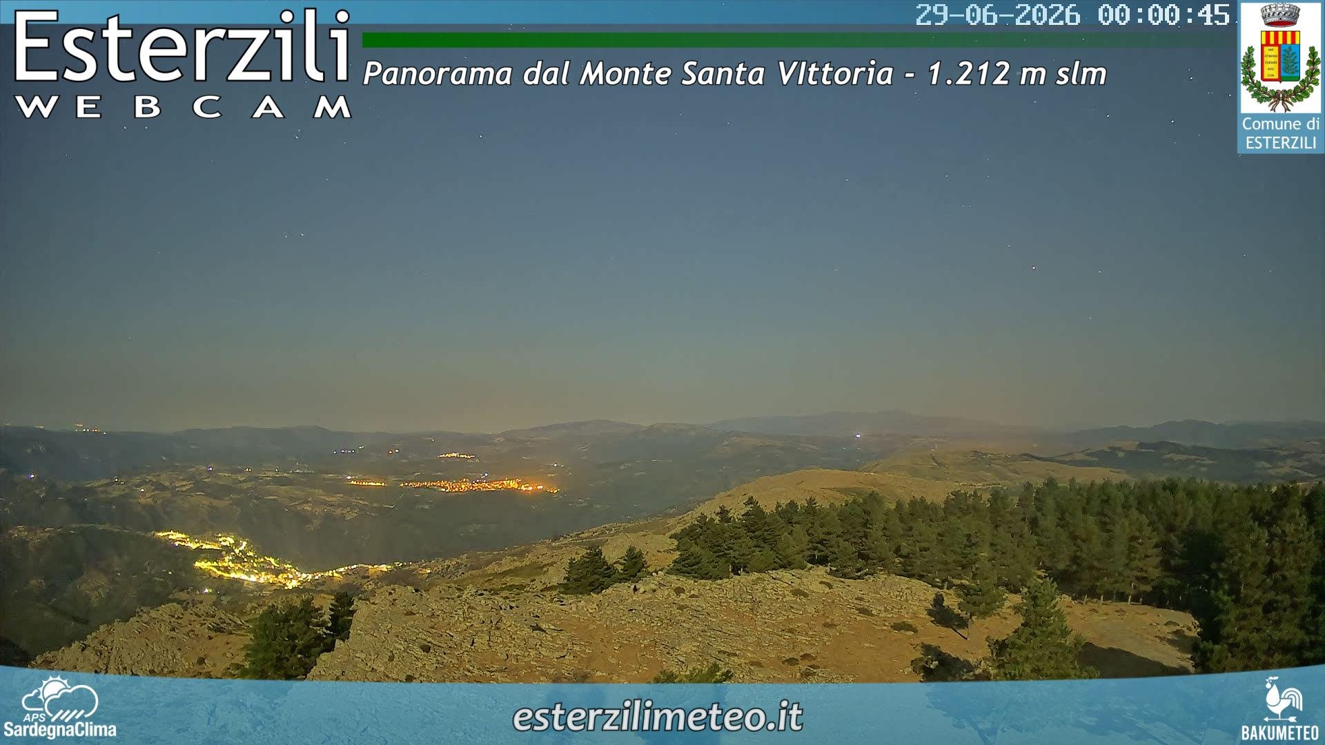 time-lapse frame, Monte Santa Vittoria webcam