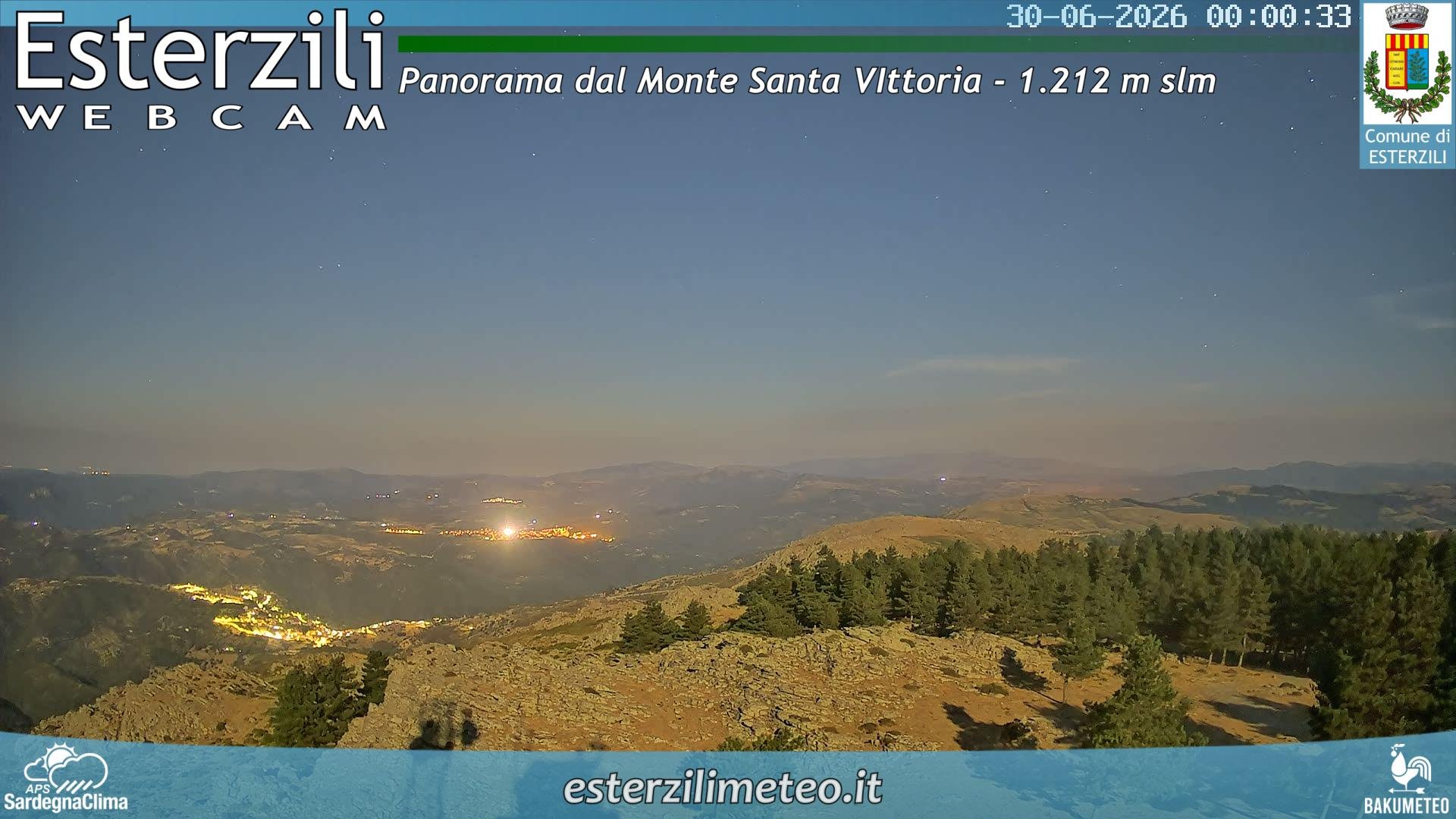 time-lapse frame, Monte Santa Vittoria webcam