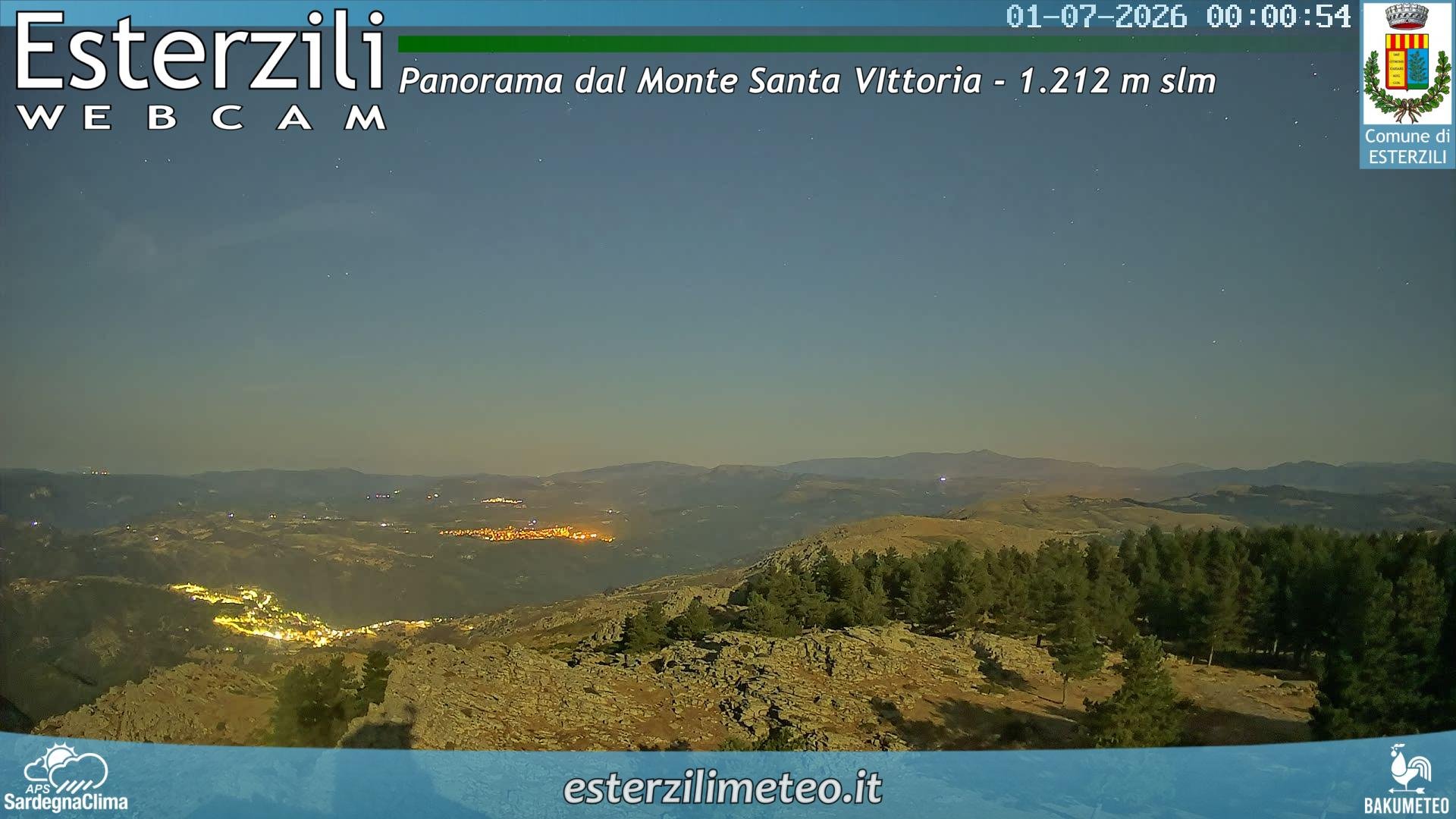time-lapse frame, Monte Santa Vittoria webcam