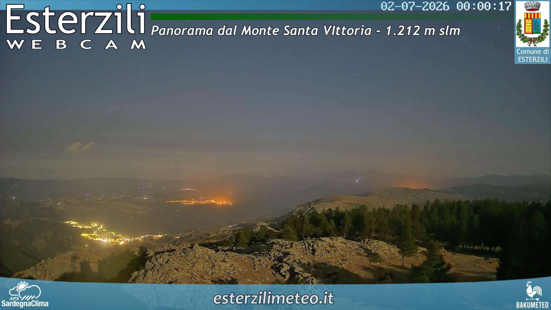 time-lapse frame, Monte Santa Vittoria webcam